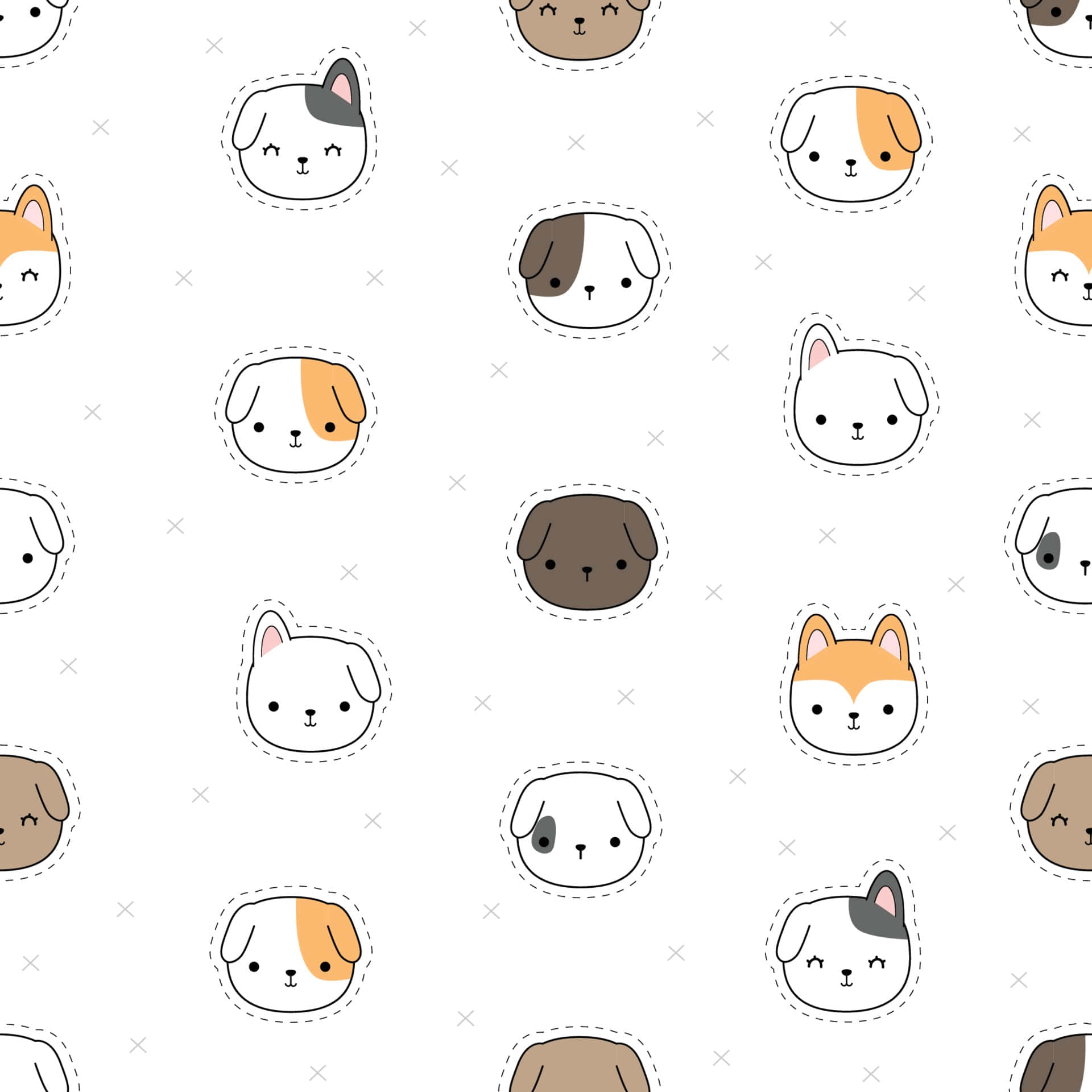 This Adorable Cute Cartoon Dog Is Sure To Put A Smile On Your Face Background