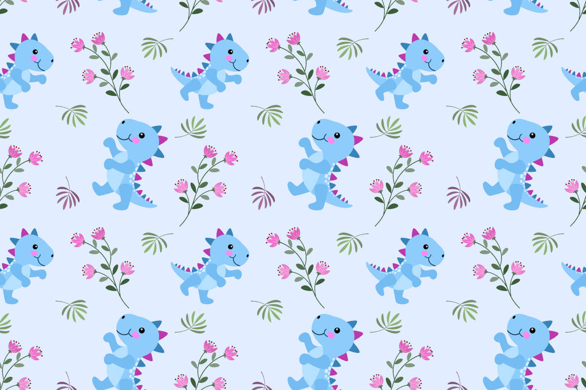 This Adorable Dinosaur Pattern Is So Sweet And Fun! Background