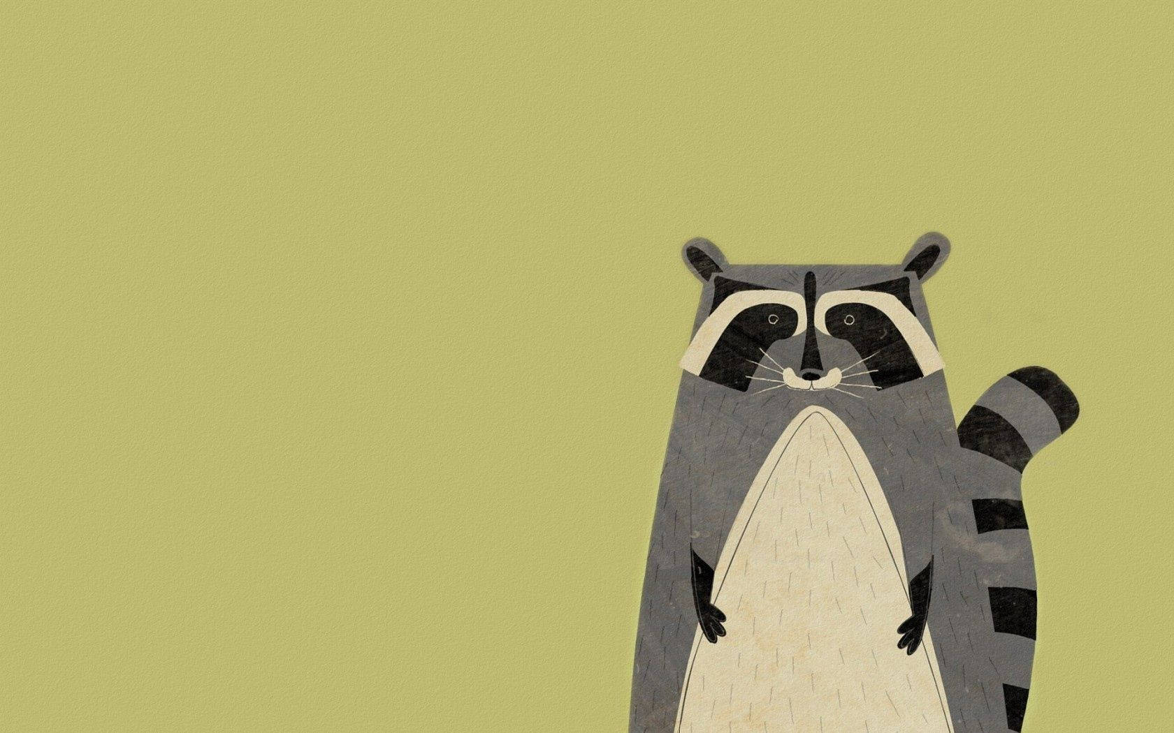 This Cute Animated Racoon Is Out Exploring The World.
