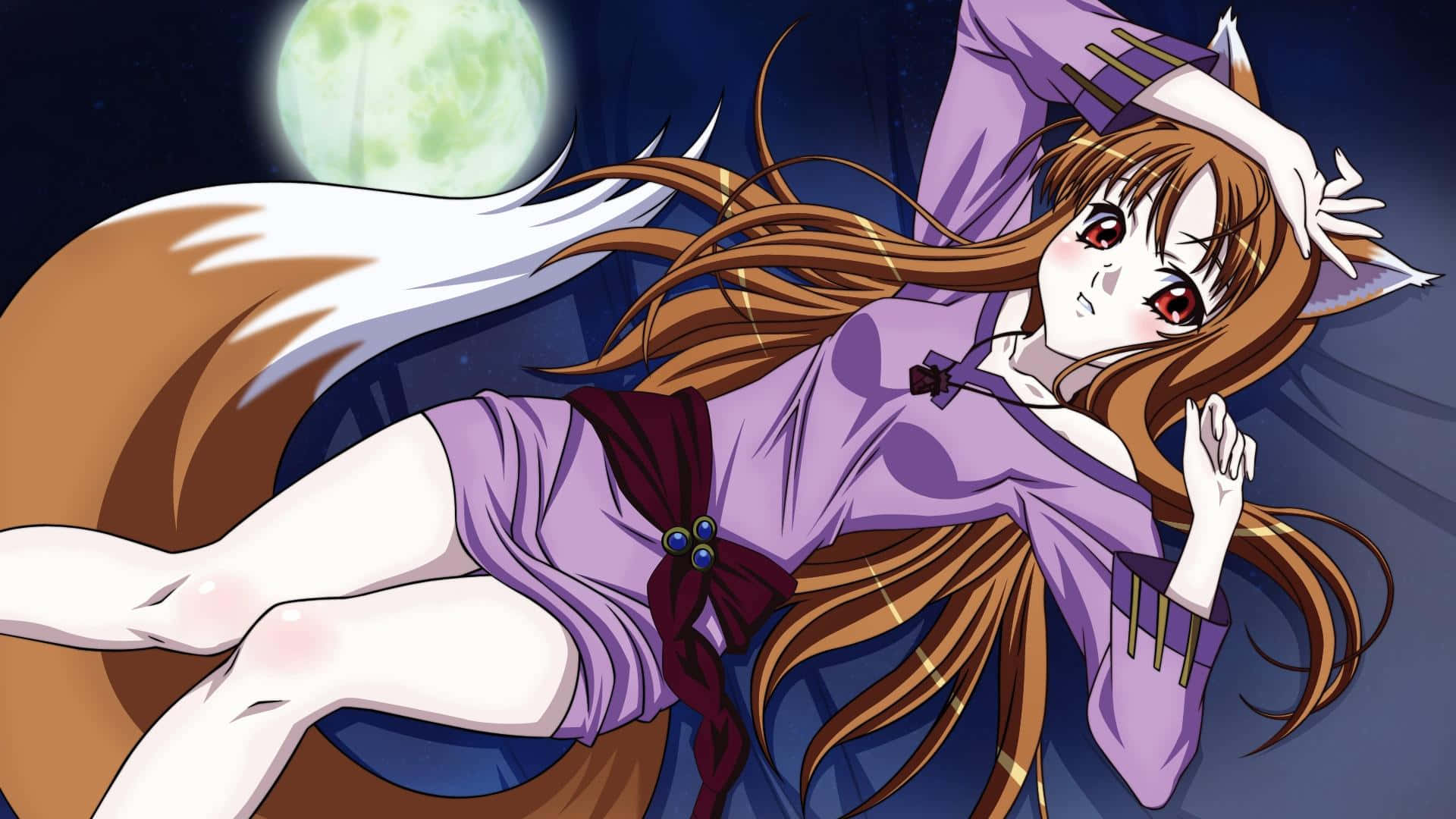 This Cute Anime Wolf Girl Looks Absolutely Adorable. Background