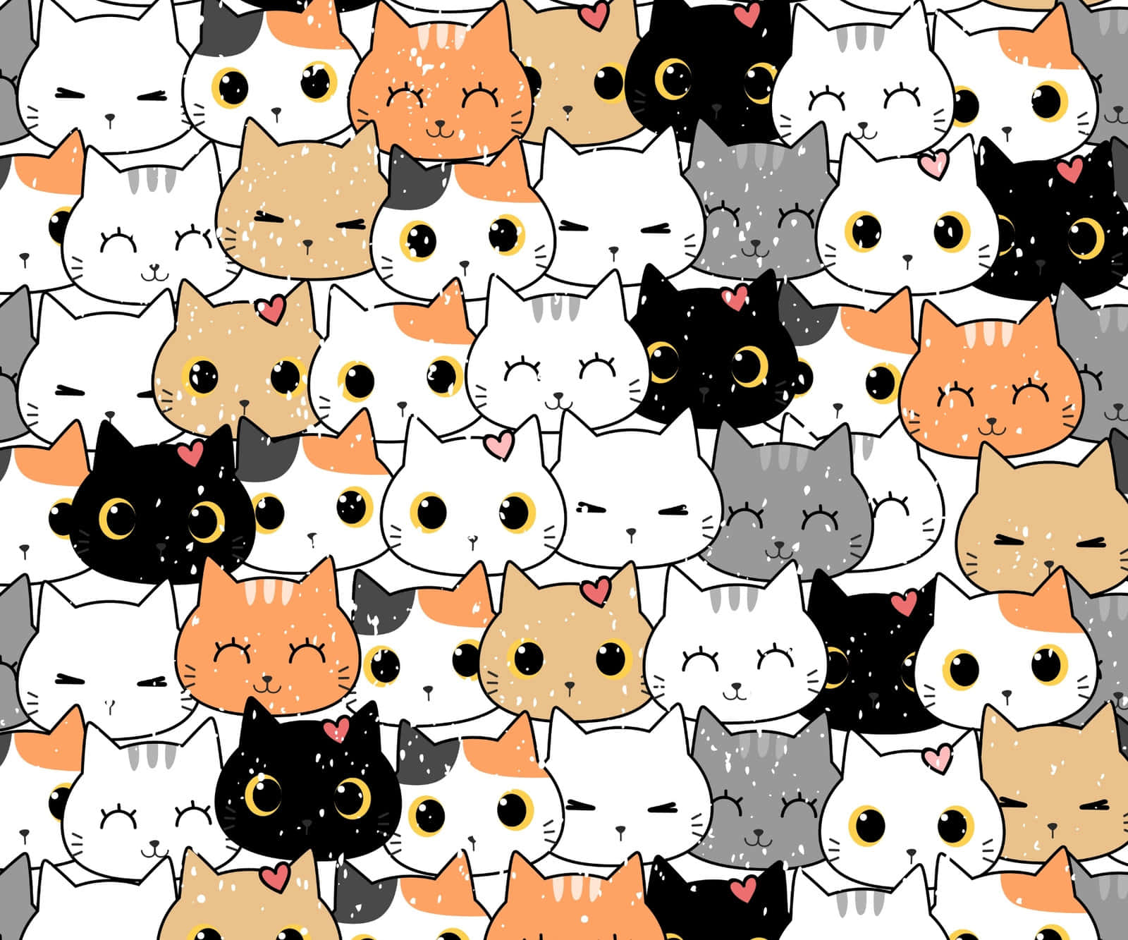 This Delightfully Cute Cat Pattern Will Bring A Smile To Your Face! Background