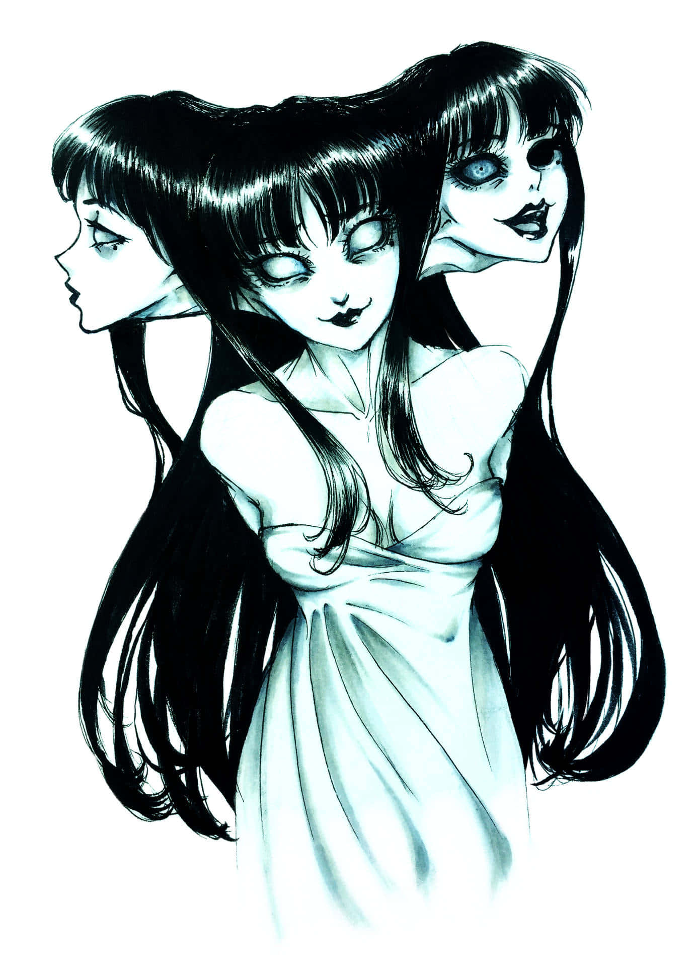 This Eerie Image Of The Horror Manga Character Tomie. Background