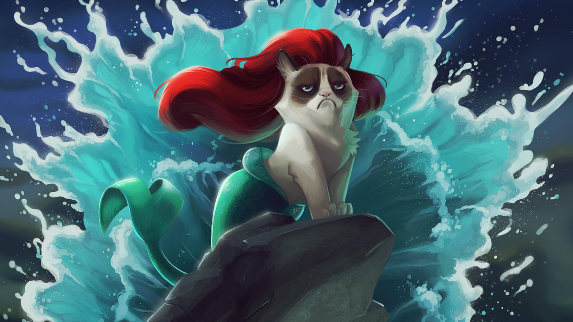 This Mermaid Cat Has The Cutest Meow In The Ocean! Background