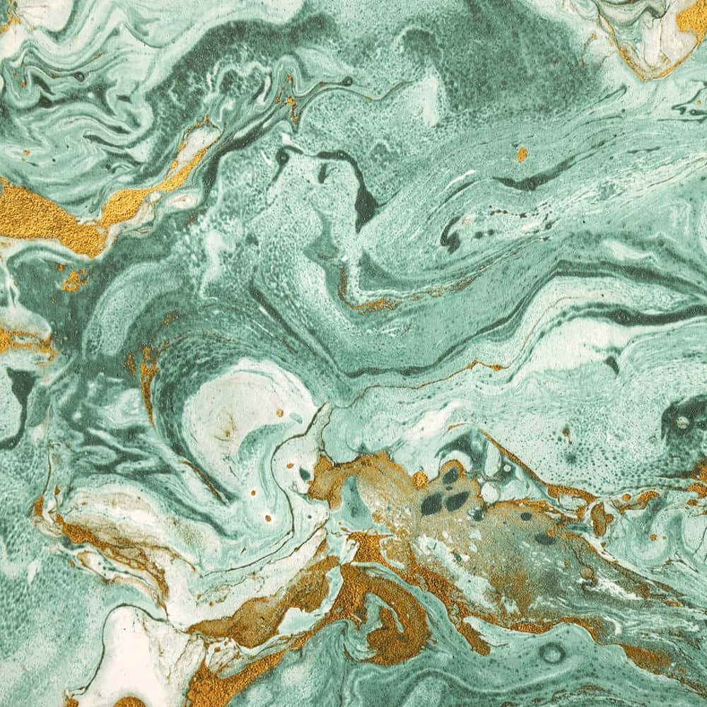This Photo Highlights A Beautiful Mint Green Marble Surface. Background