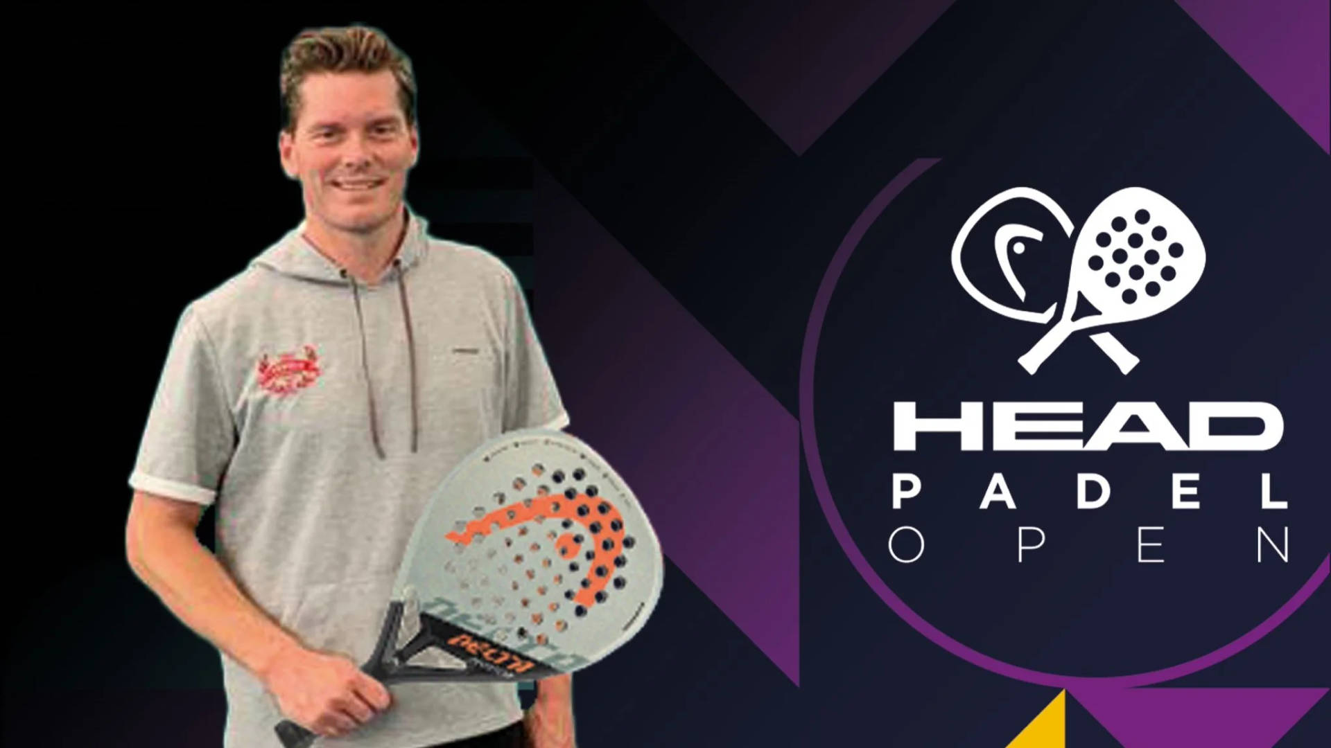 Thomas Enqvist In Action During The Head Padel Open Background