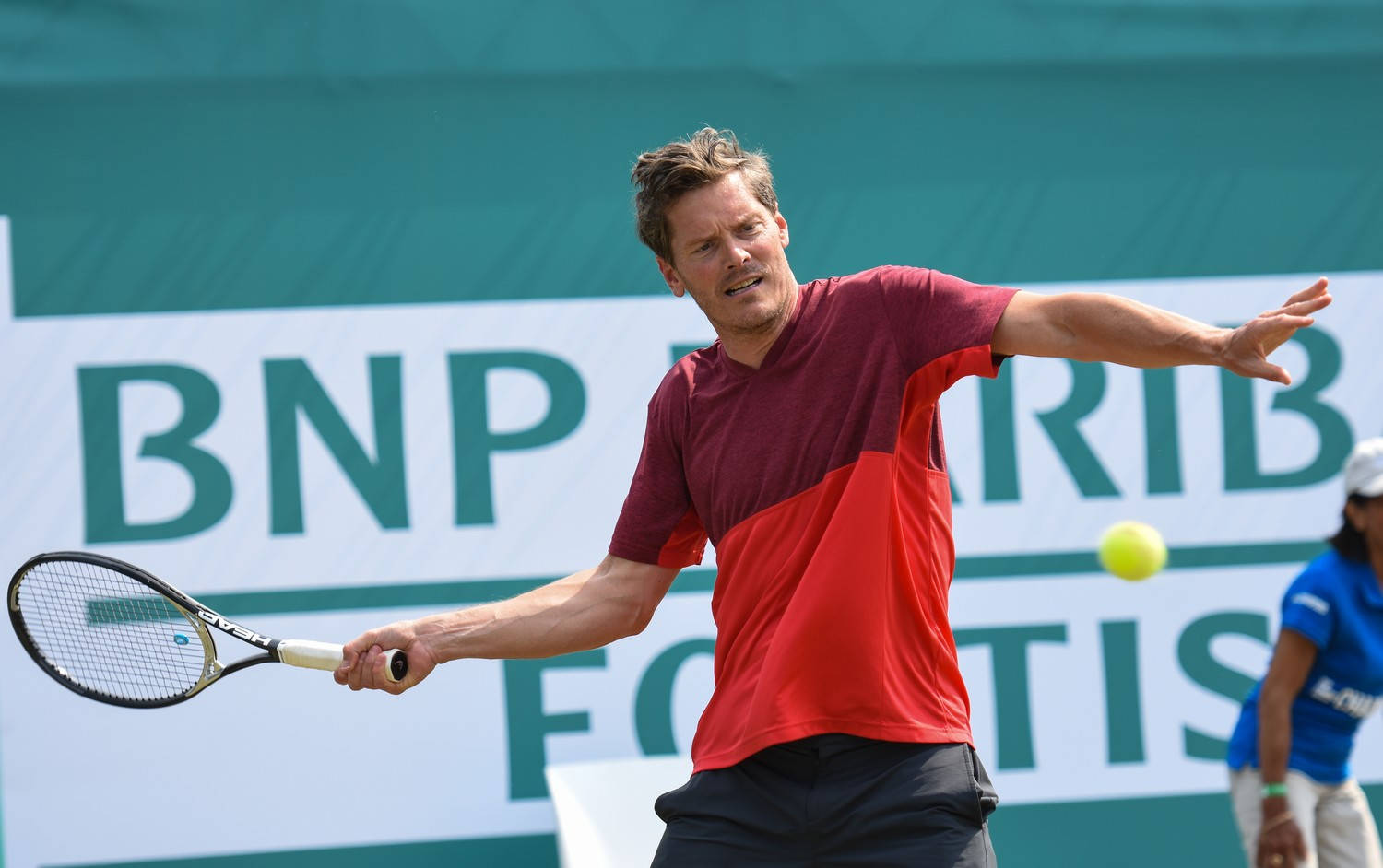 Thomas Enqvist In Red Shirt Background