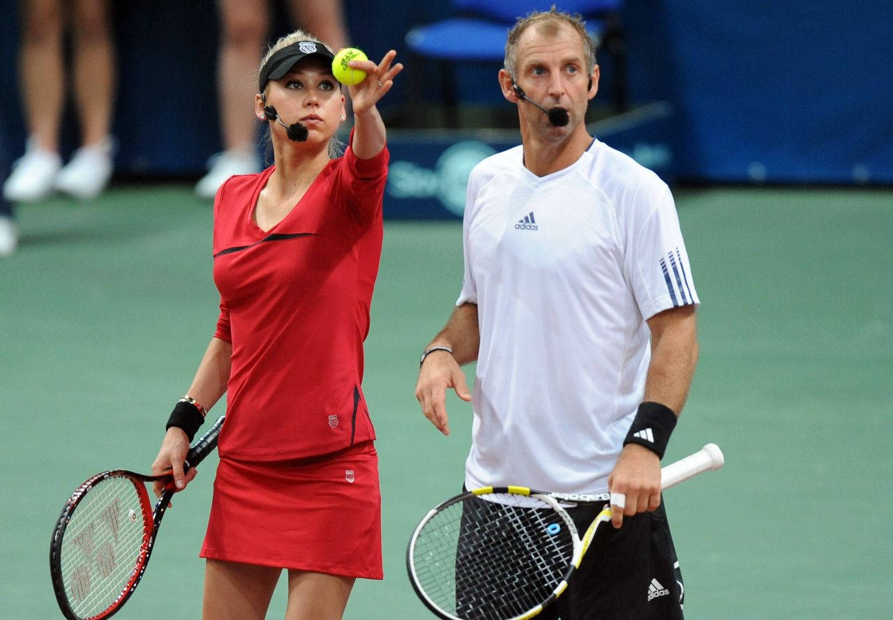 Thomas Muster With Anna Kournikova Background