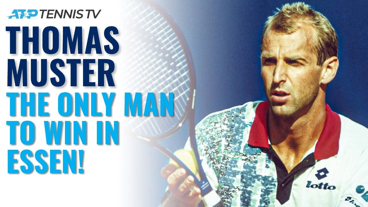 Thomas Muster With Quote Background