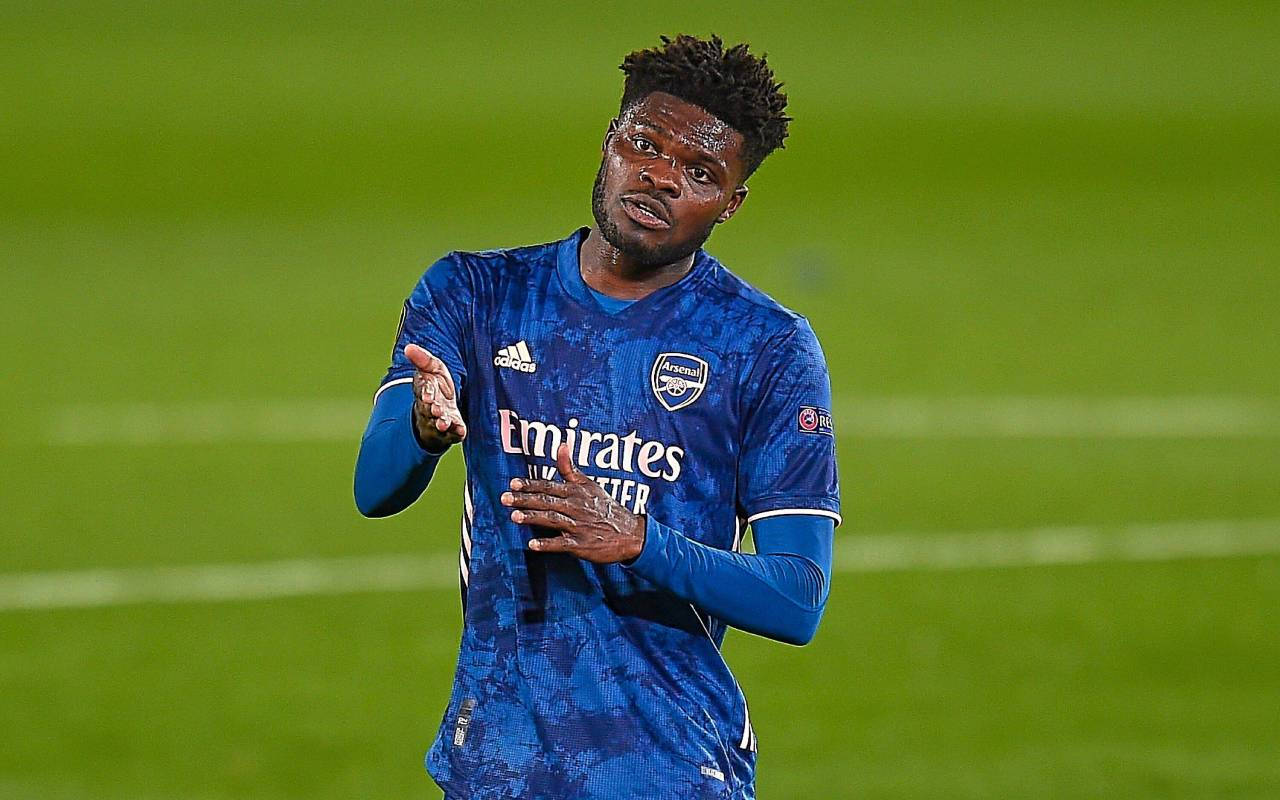 Thomas Partey In A Blue Uniform