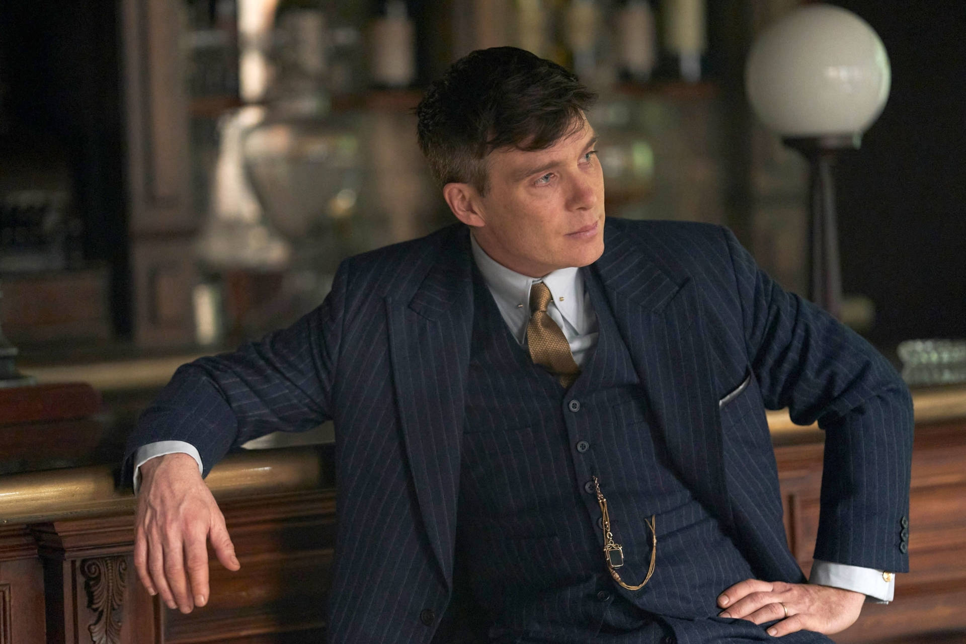 Thomas Shelby Sitting In The Pub