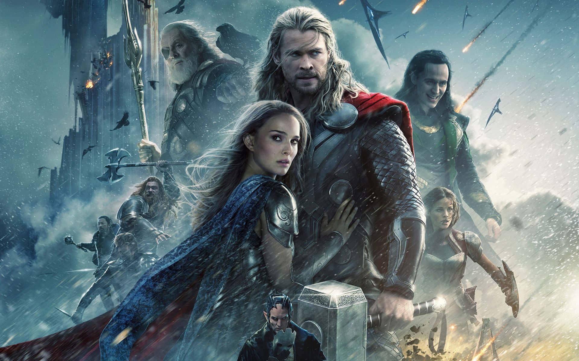 Thor And His Hammer Mjolnir In Norse Mythology Background