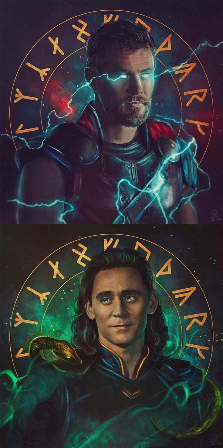 Thor And Loki Marvel Art Iphone