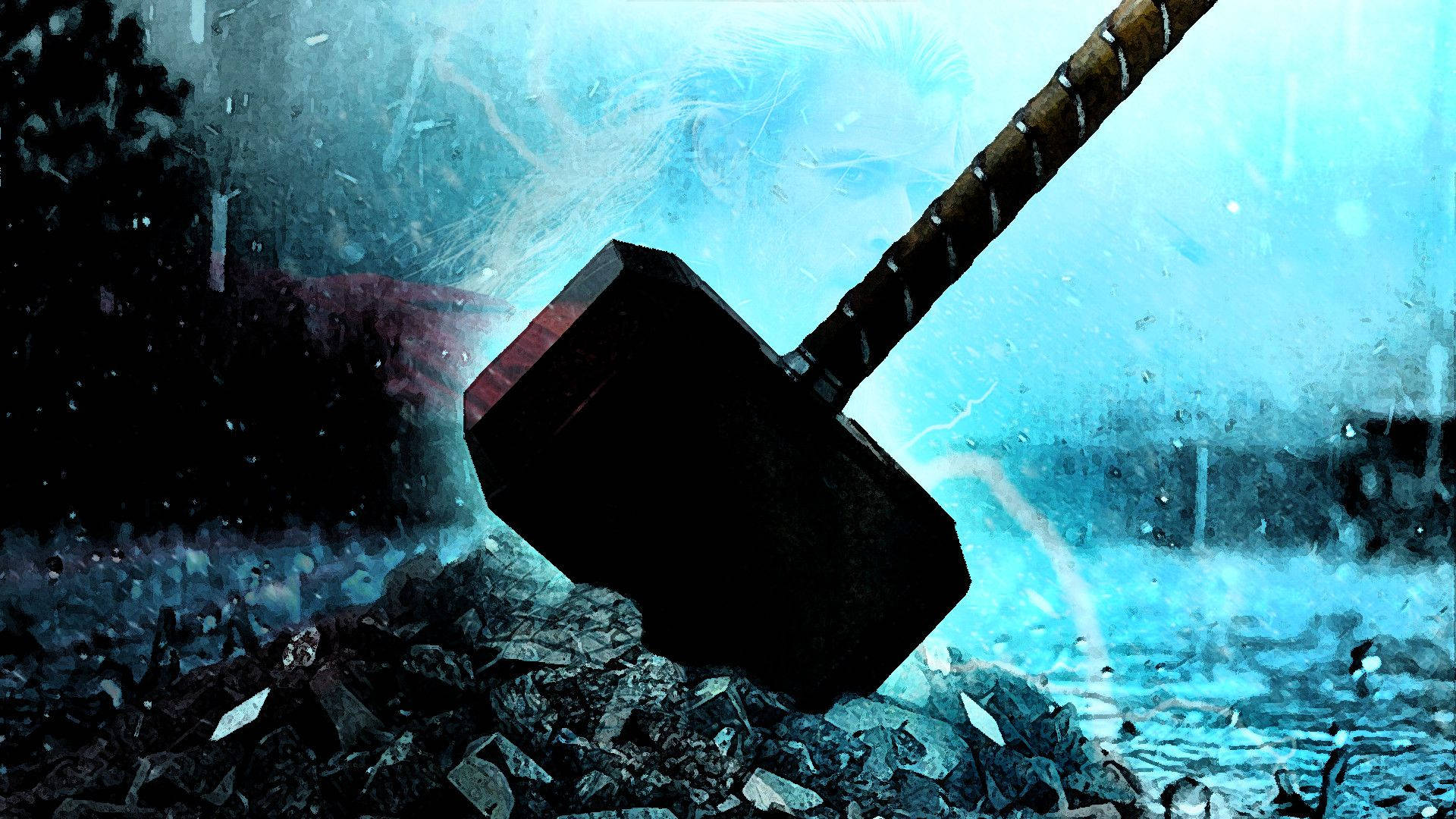 Thor Hammer Hd Cartoon Art Background