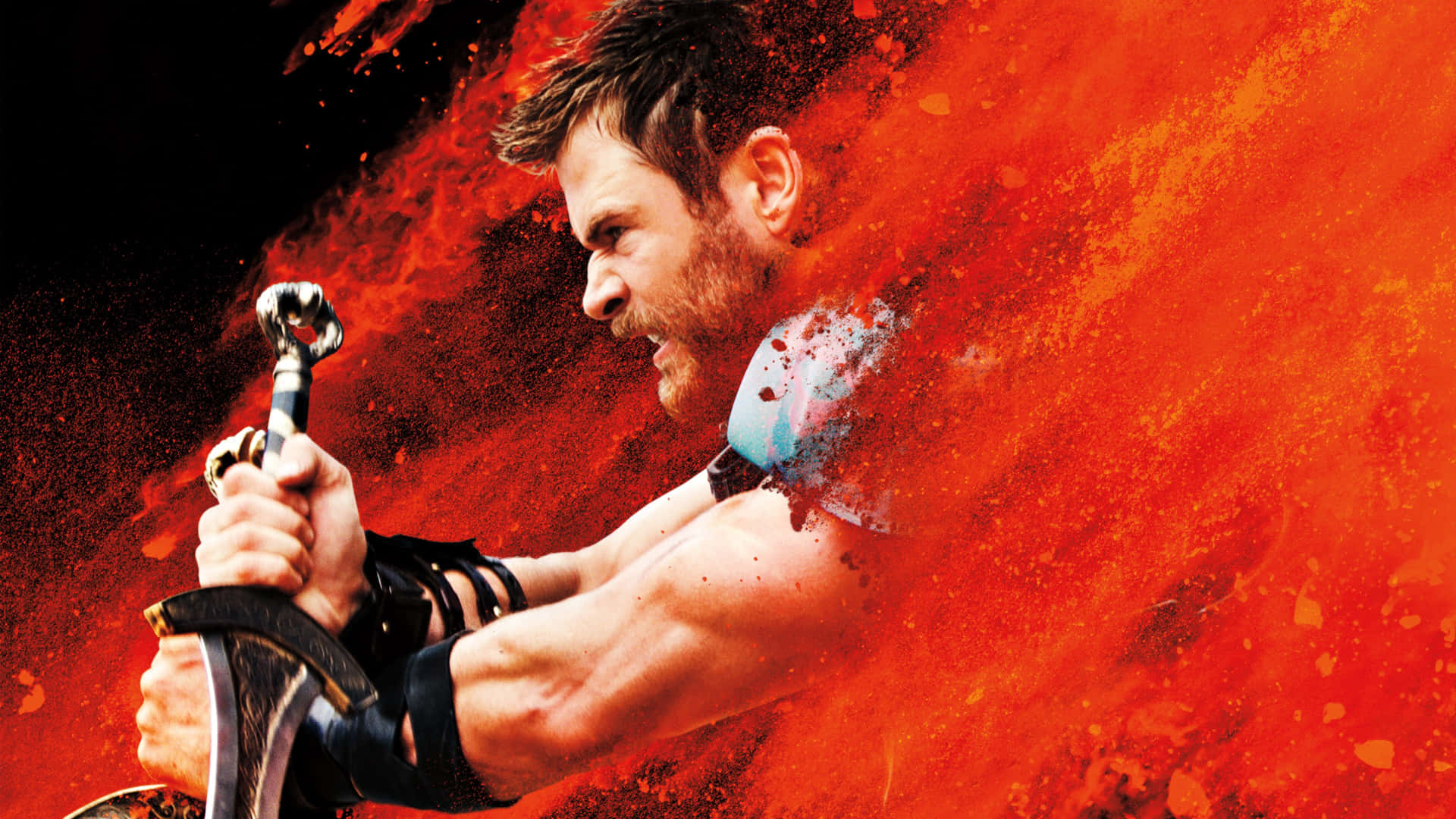 Thor Is Ready For Battle In Thor: Ragnarok Background