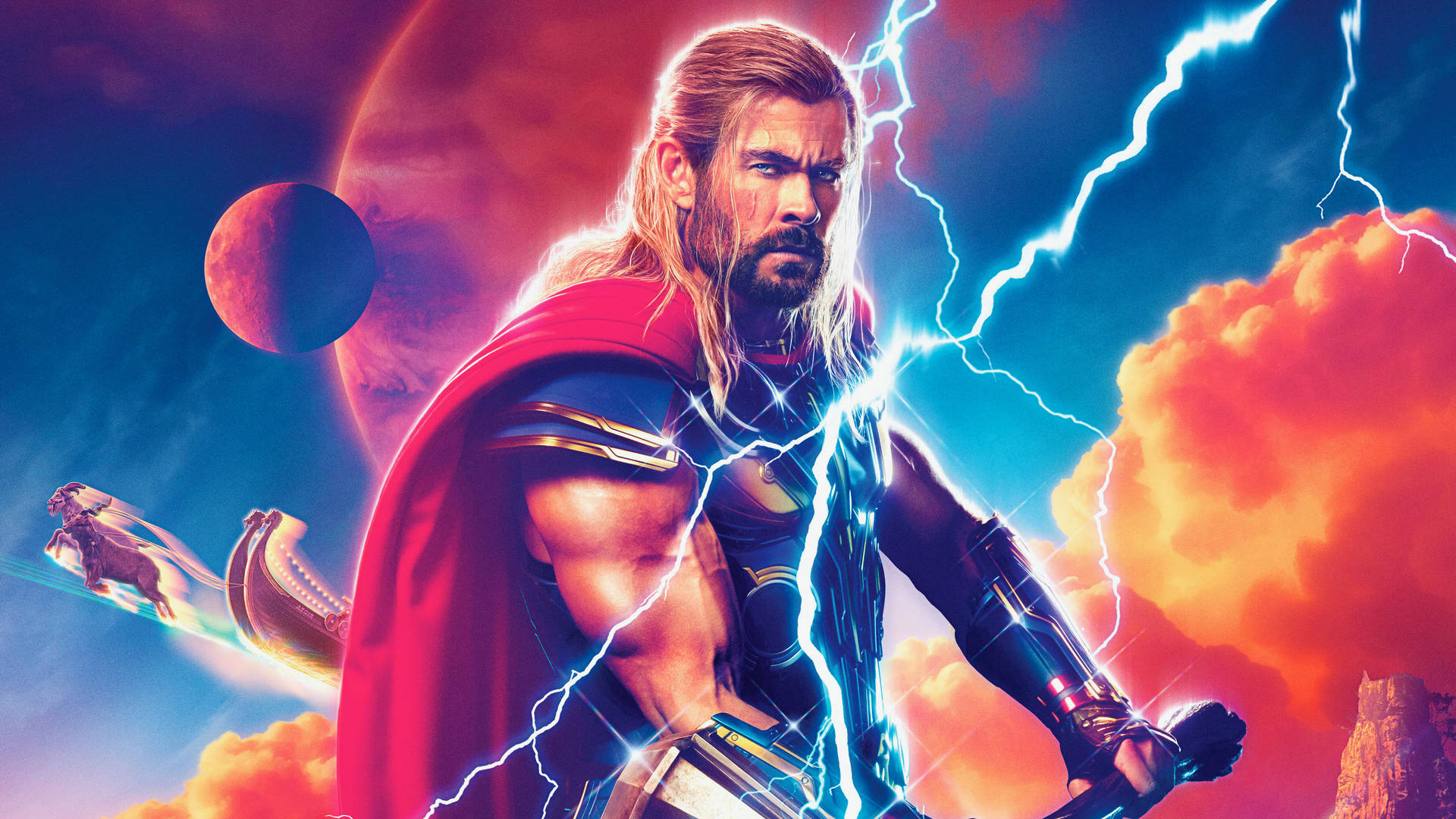 Thor Love And Thunder Dauntless Thor Background