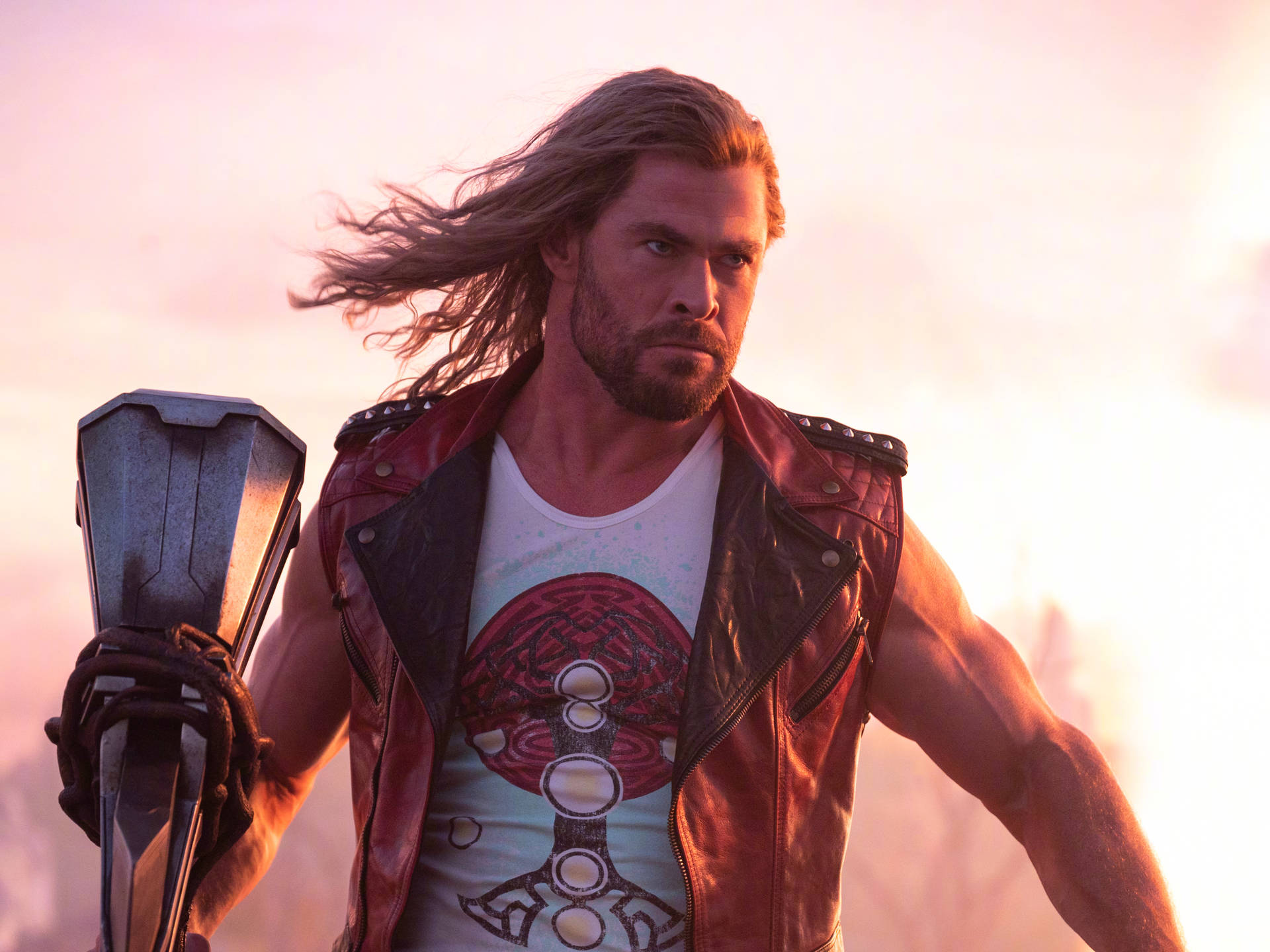 Thor Love And Thunder Fierce Thor Background