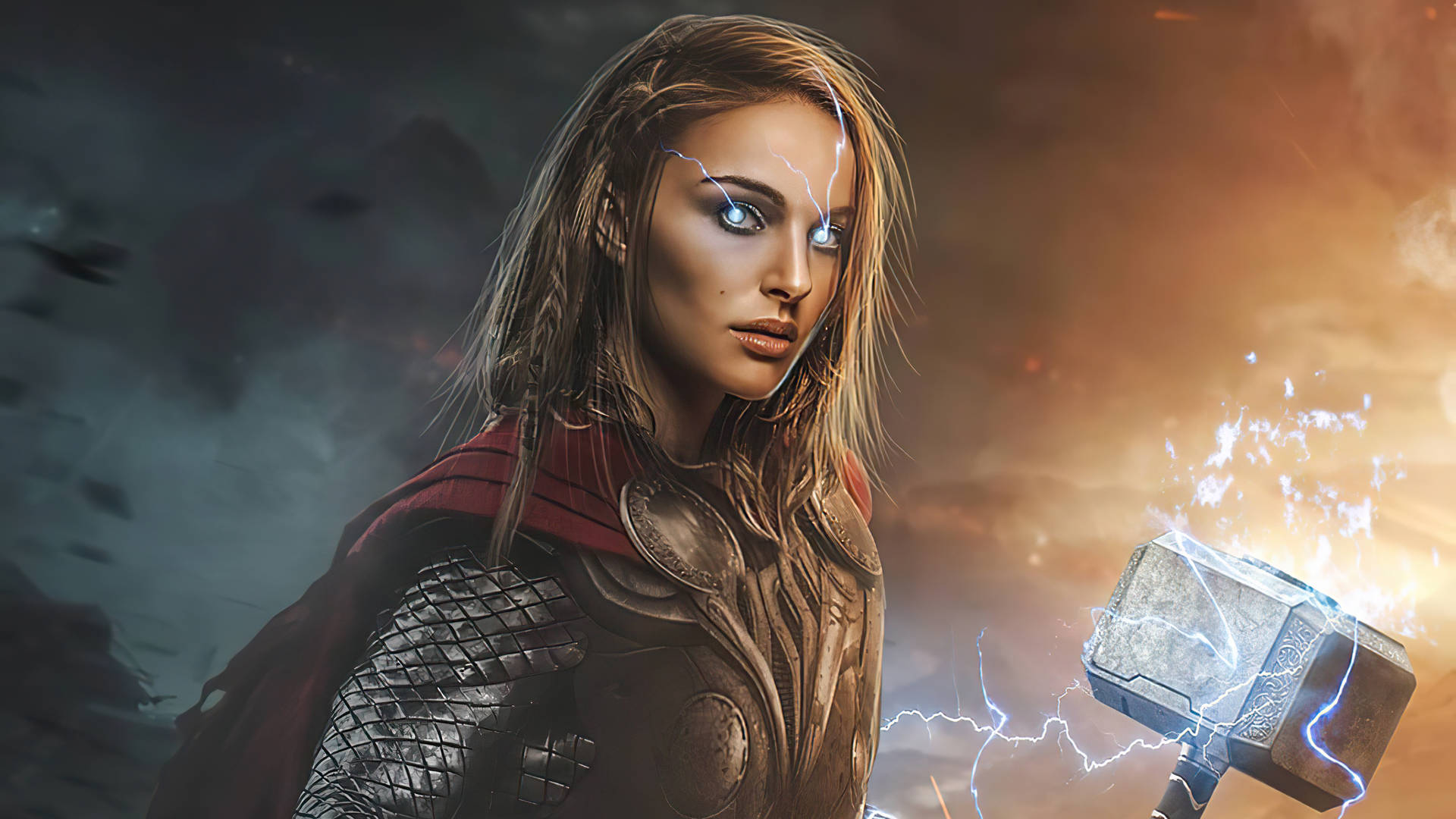 Thor Love And Thunder Jane Fanart Background