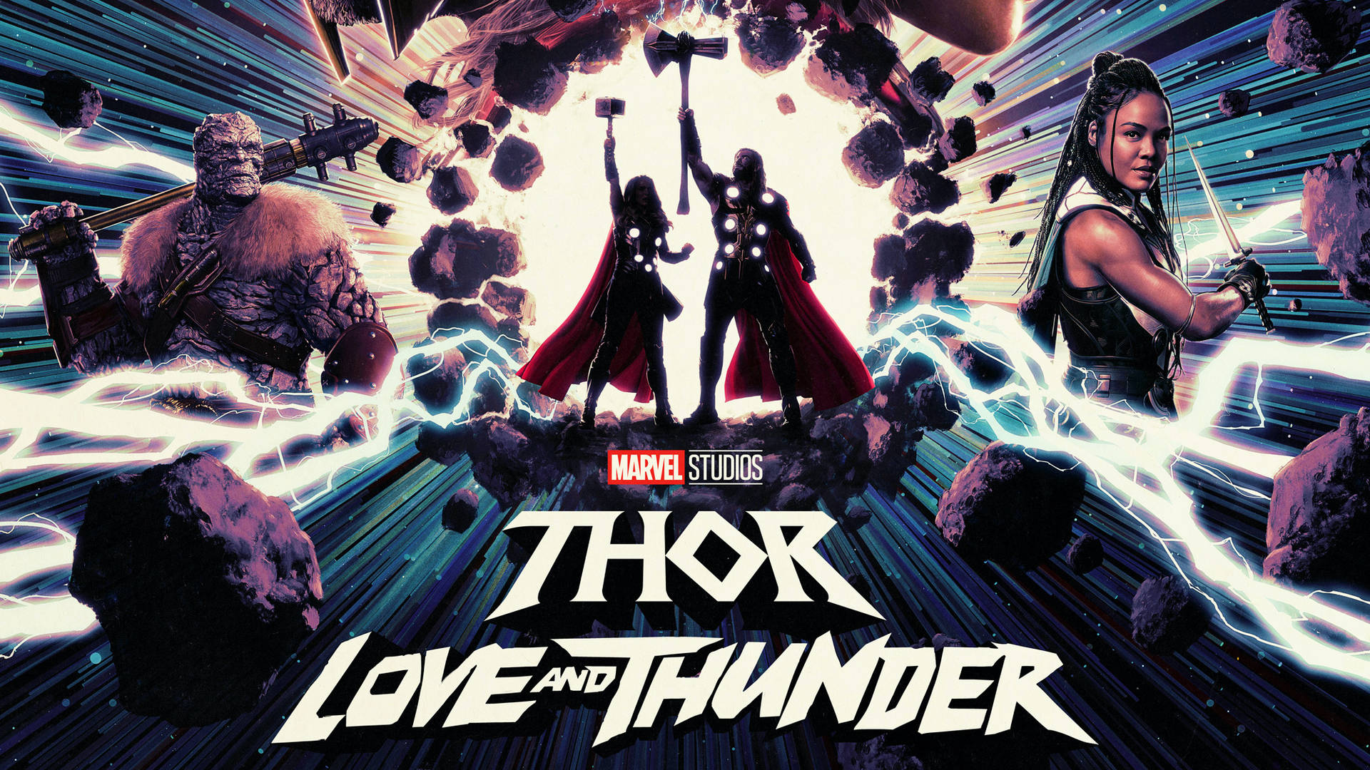Thor Love And Thunder Movie Art Background