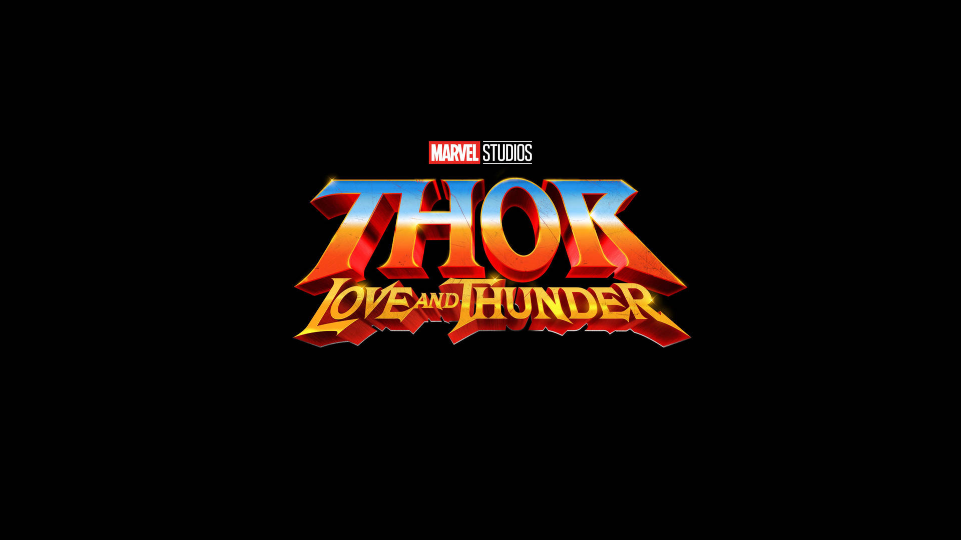 Thor Love And Thunder Movie Title Art Background