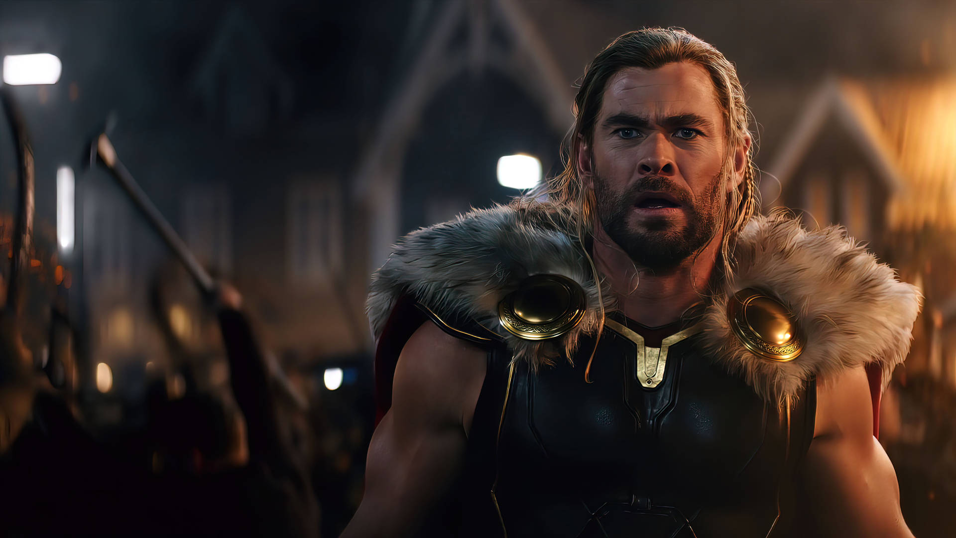 Thor Love And Thunder Stunned Thor Background