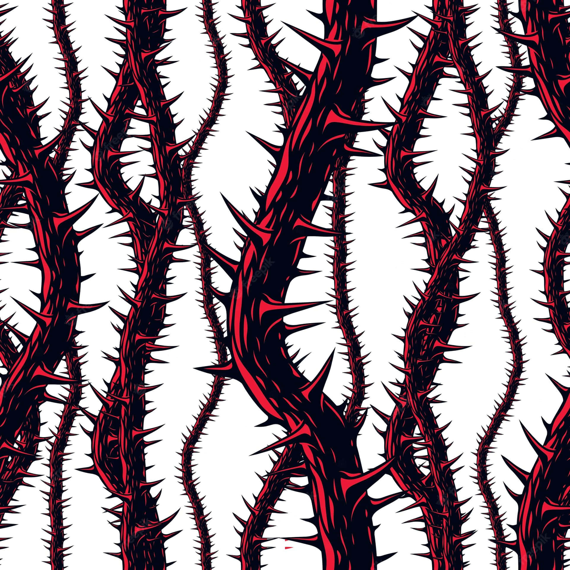 Thorny Stems Pattern Background