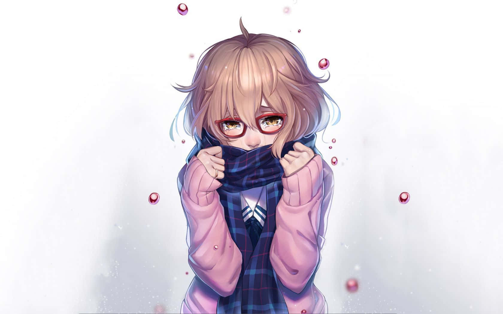 Thoughtful Kuriyama Mirai In A Timid Stance