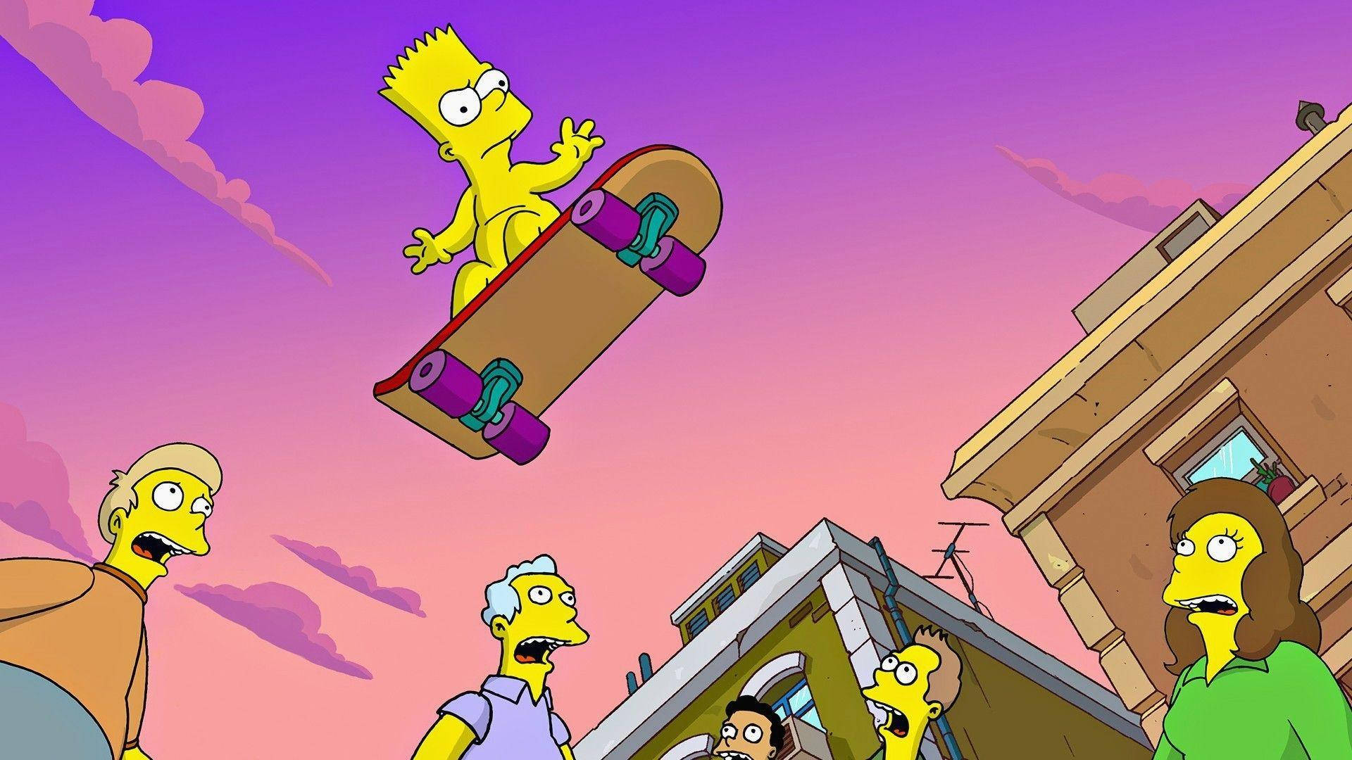 Thrasher Bart Simpson Skateboarding