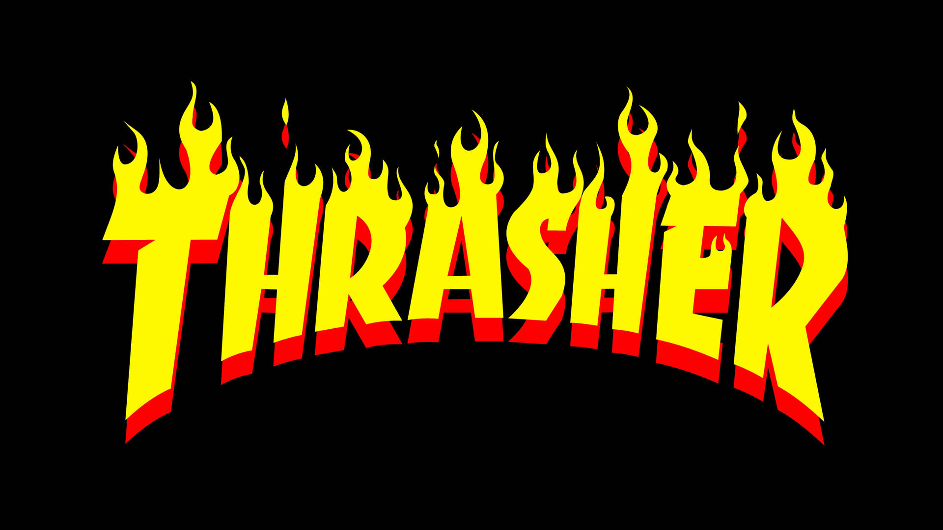 Thrasher Flaming Logo Background