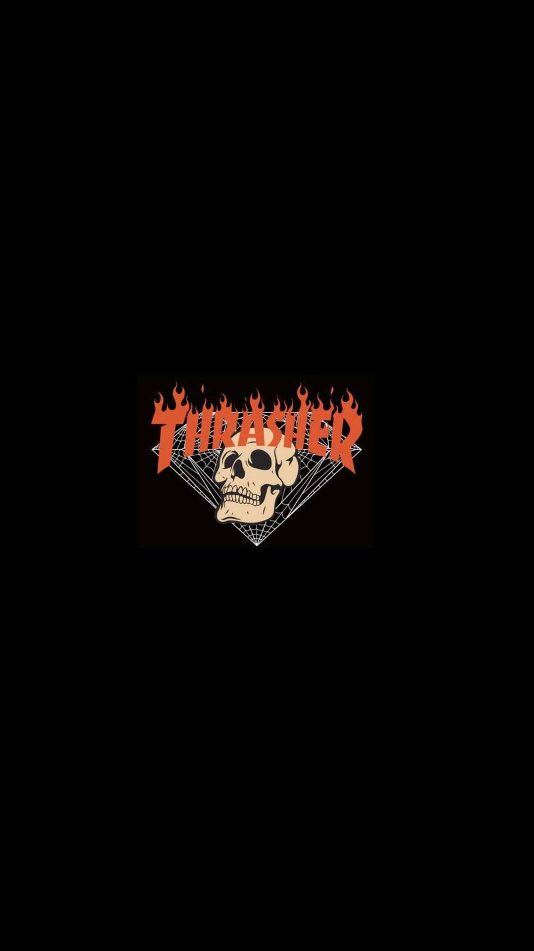 Thrasher Flaming Skull Background