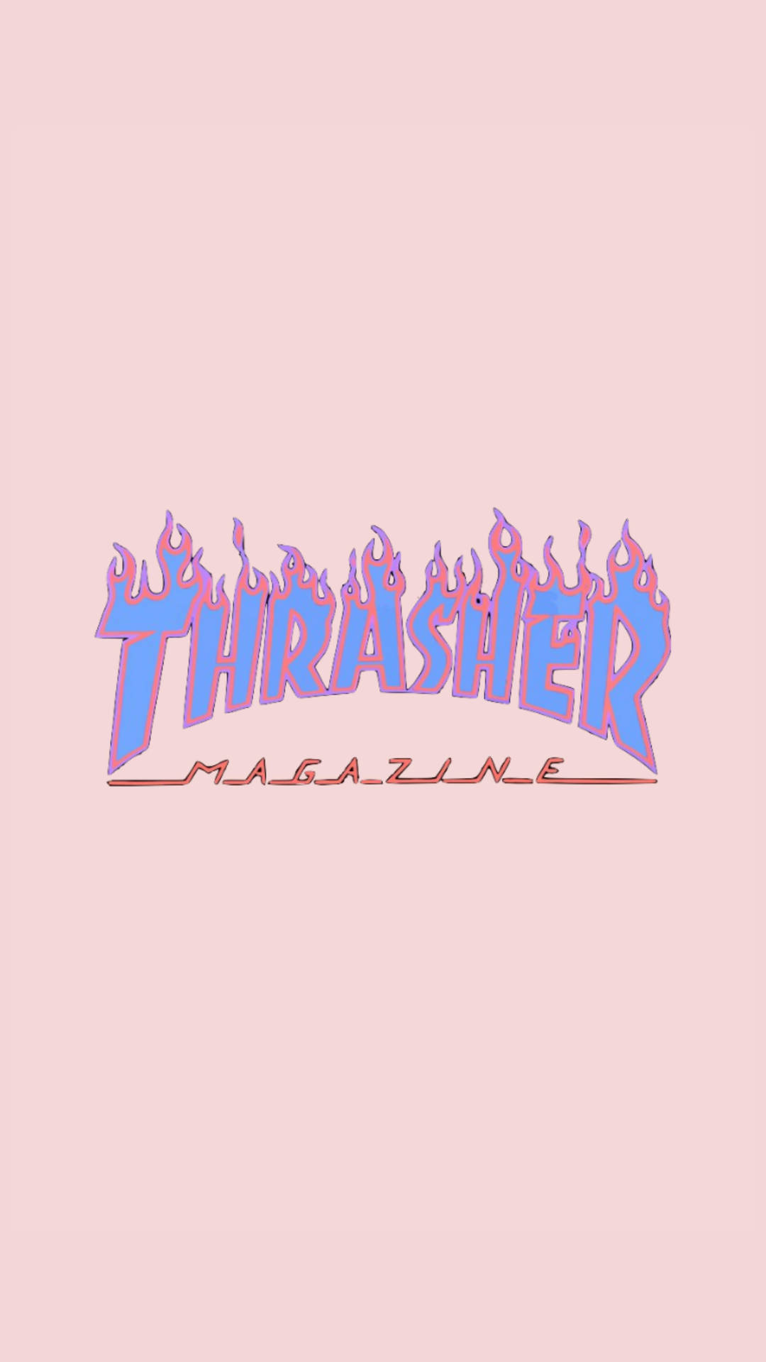Thrasher Magazine Pink Skateboard Logo Background