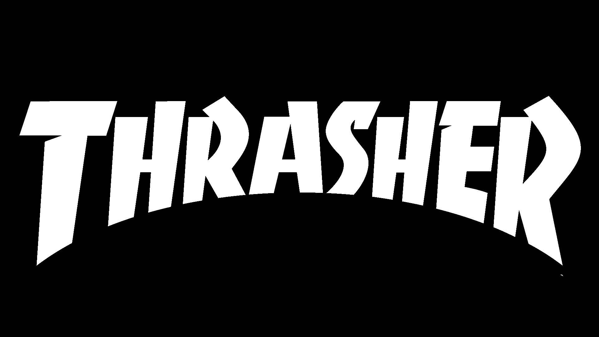 Thrasher White Logo Background