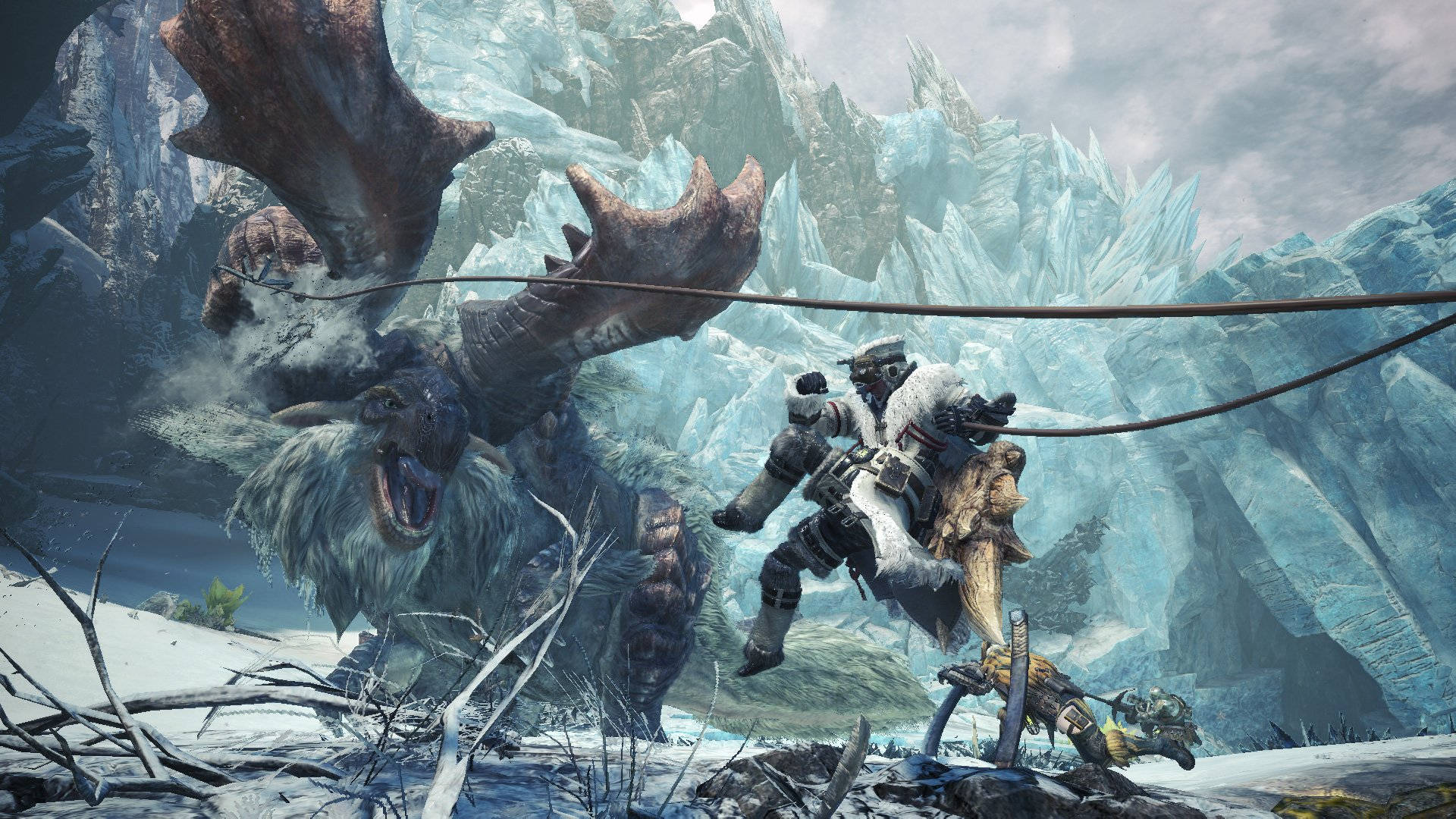 Threat Lurking In The Frozen Wilderness - Monster Hunter World: Iceborne Background