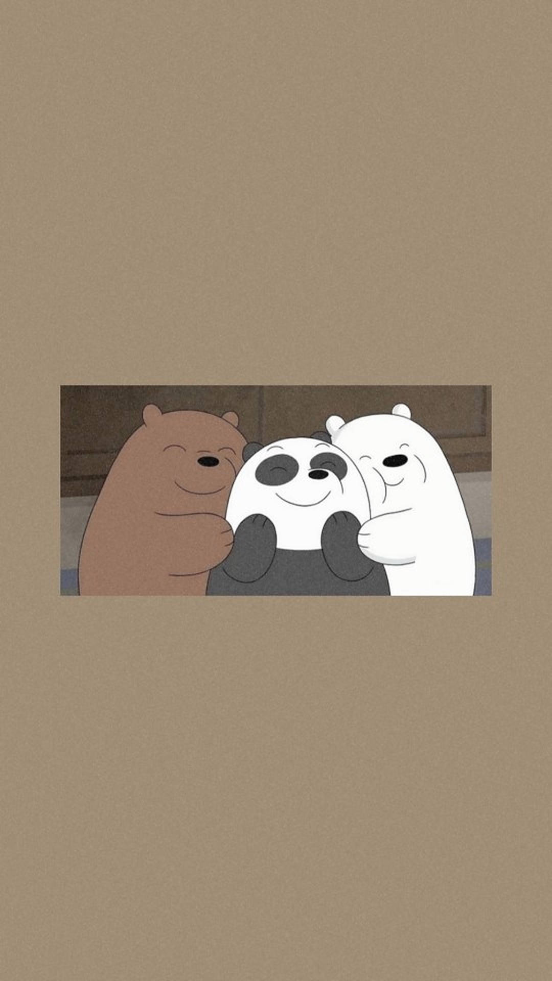 Three Bears Brown Aesthetic Background