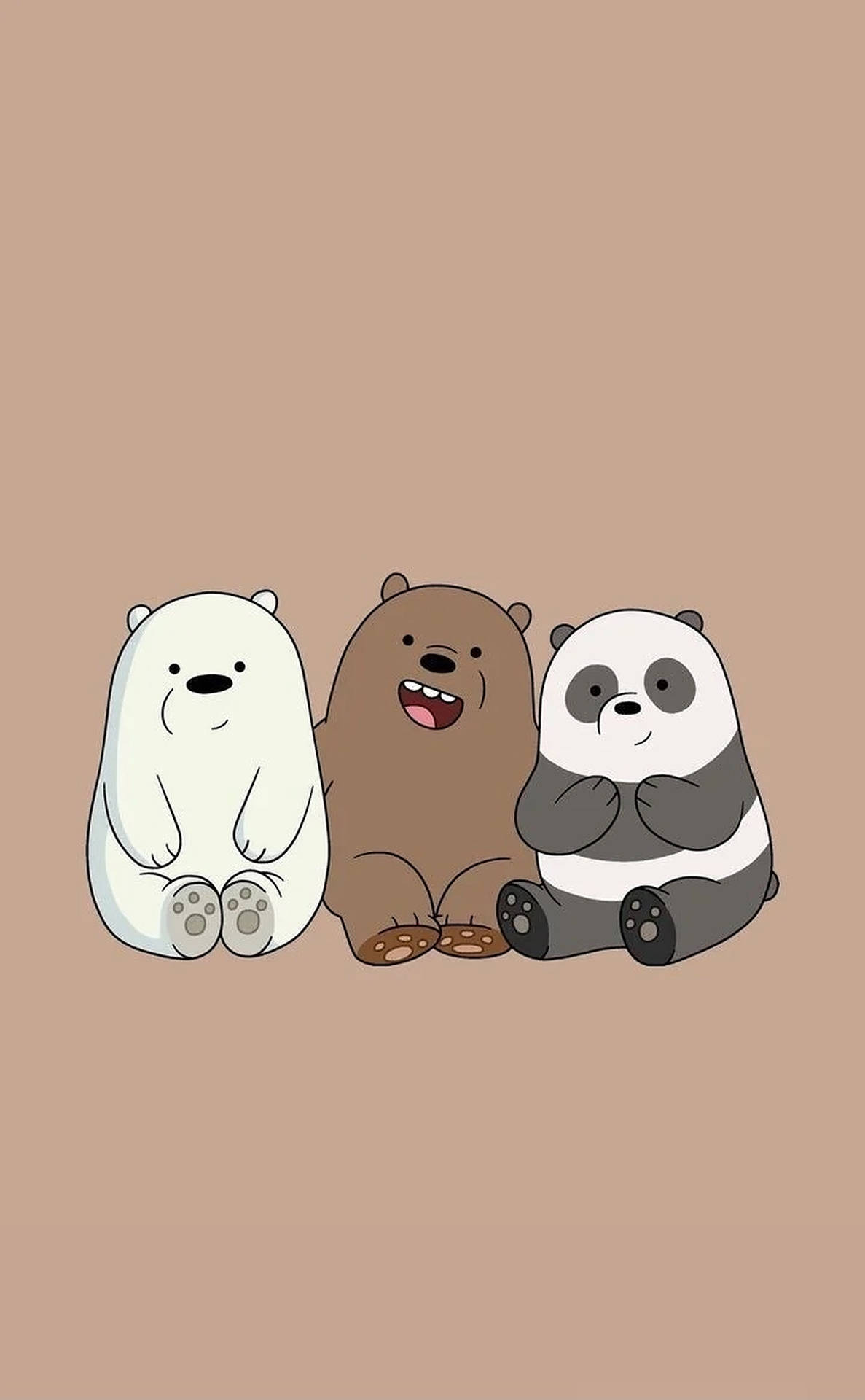 Three Bears Brown Art Background