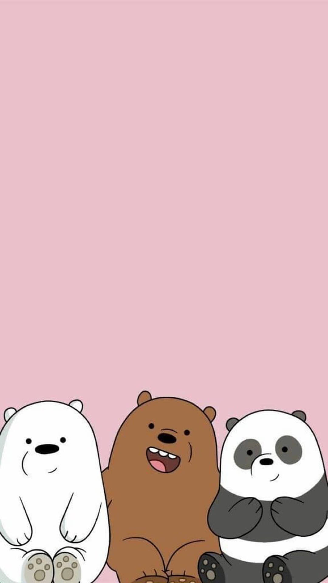 Three Bears Pink Poster Background