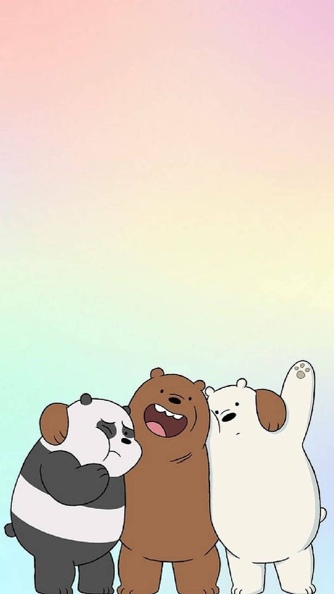 Three Bears Rainbow Gradient Background