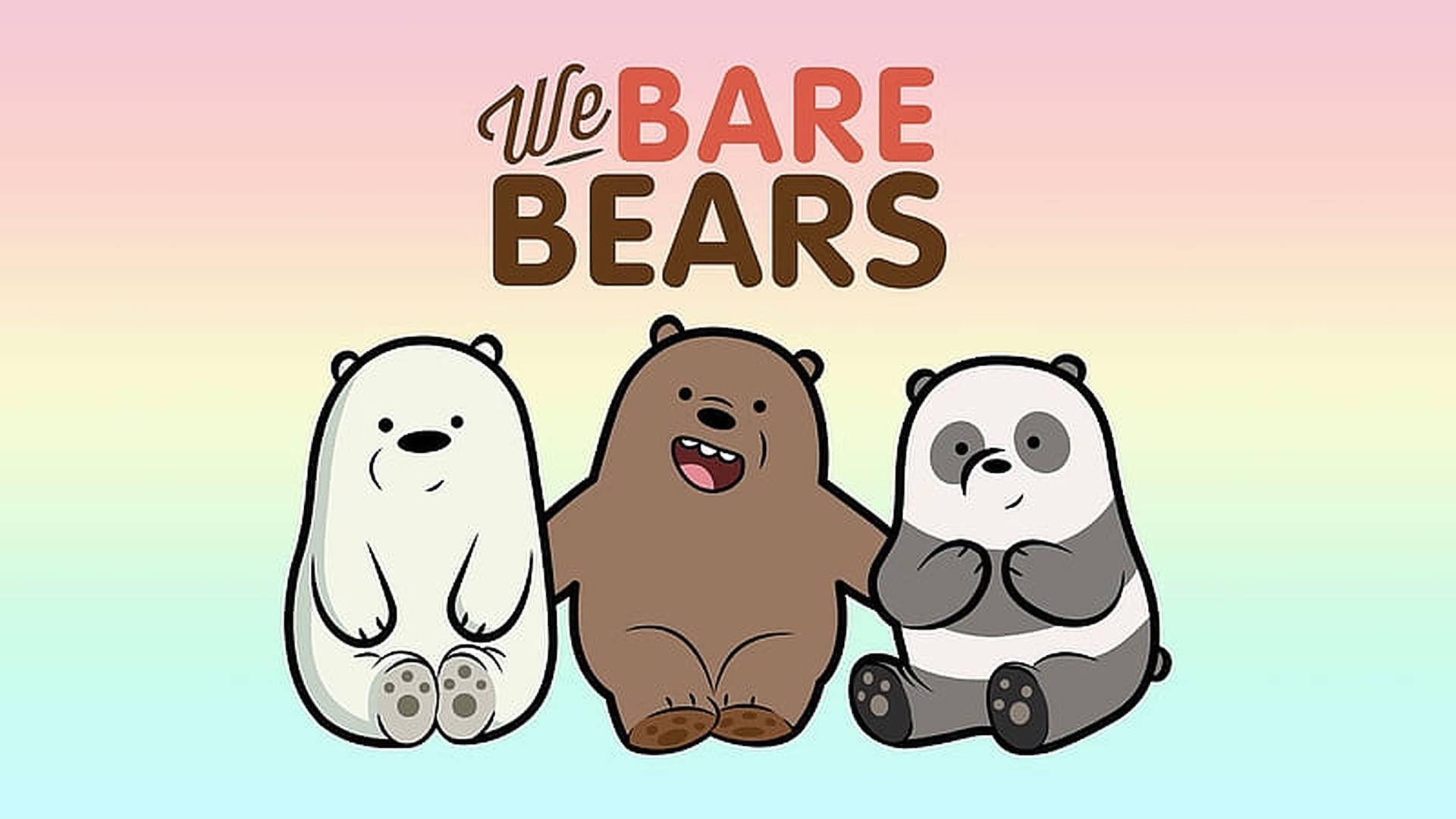 Three Bears Rainbow Poster Background