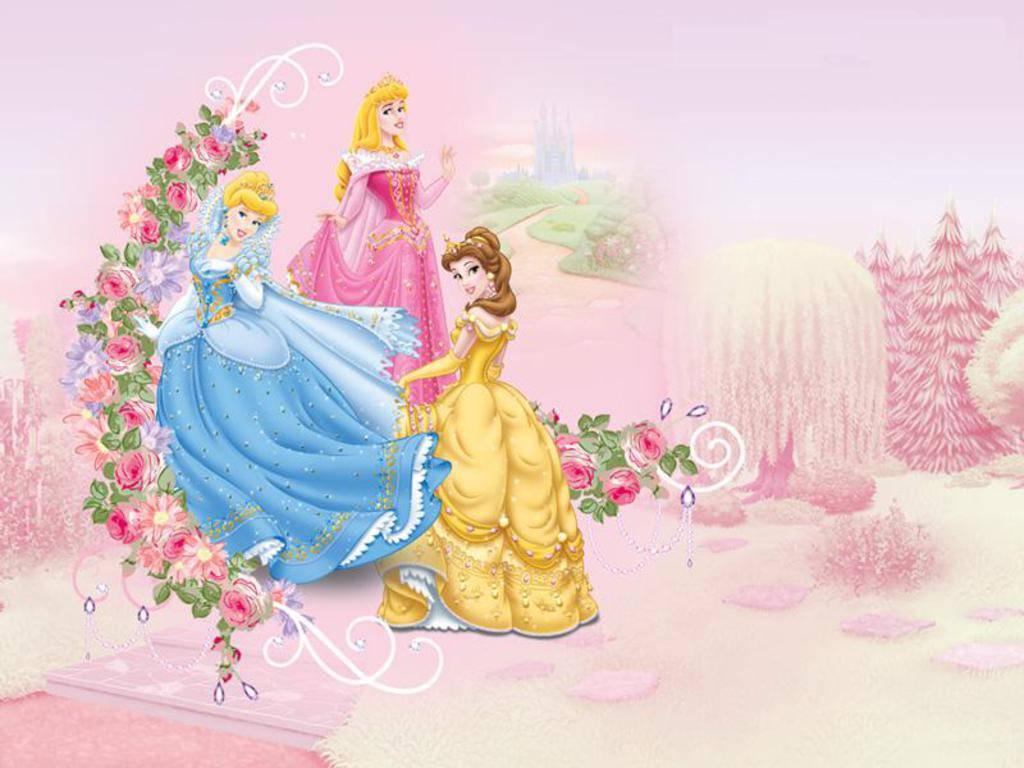 Three Beautiful Princesses Background