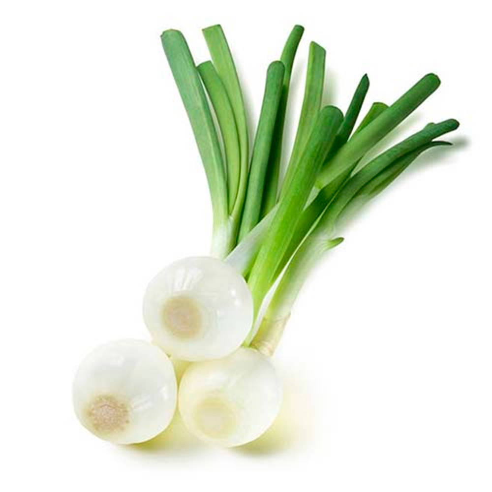 Three Big Spring Onion Bulbs Background