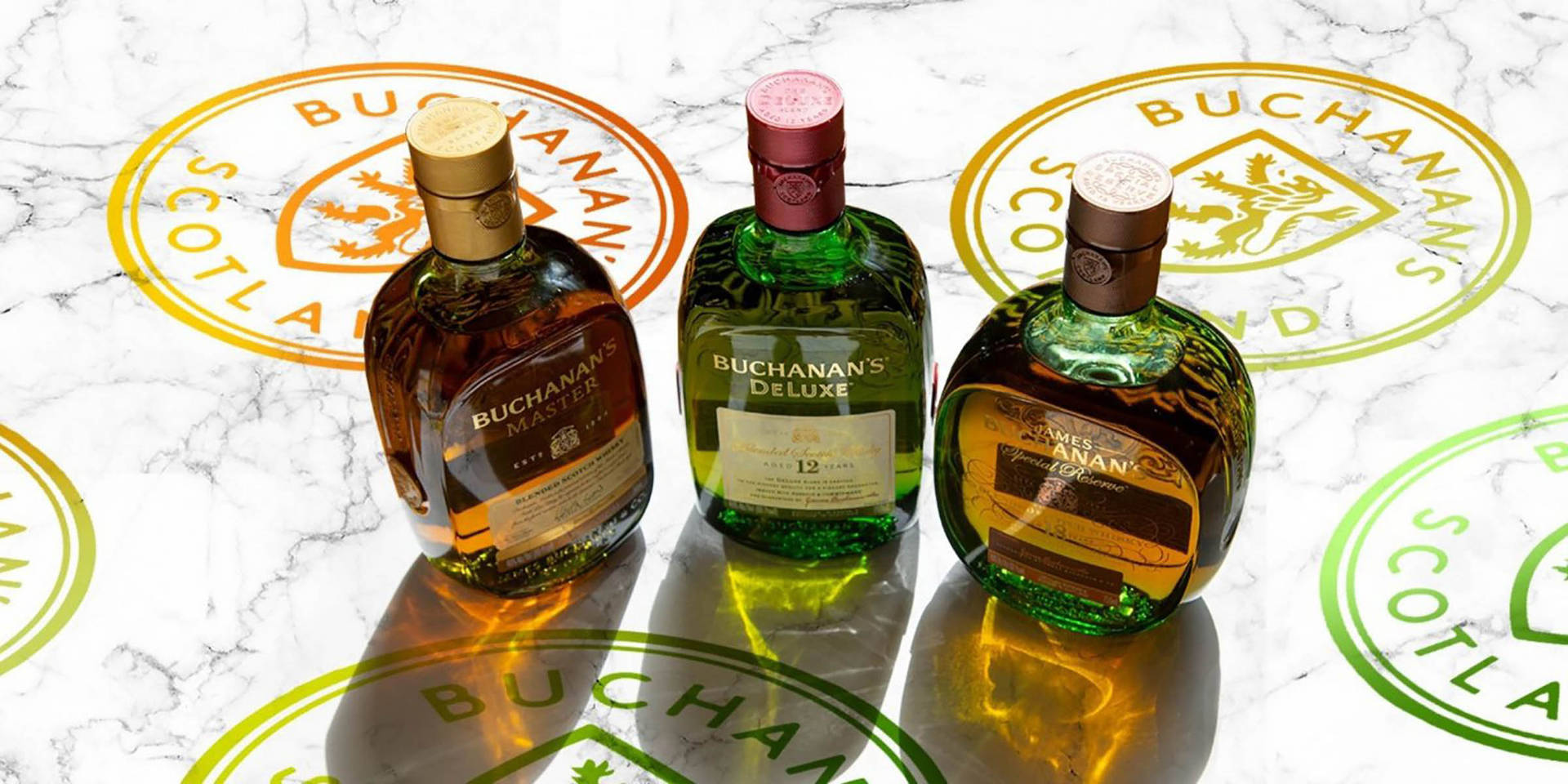 Three Blends Of Buchanan's Whiskey Background