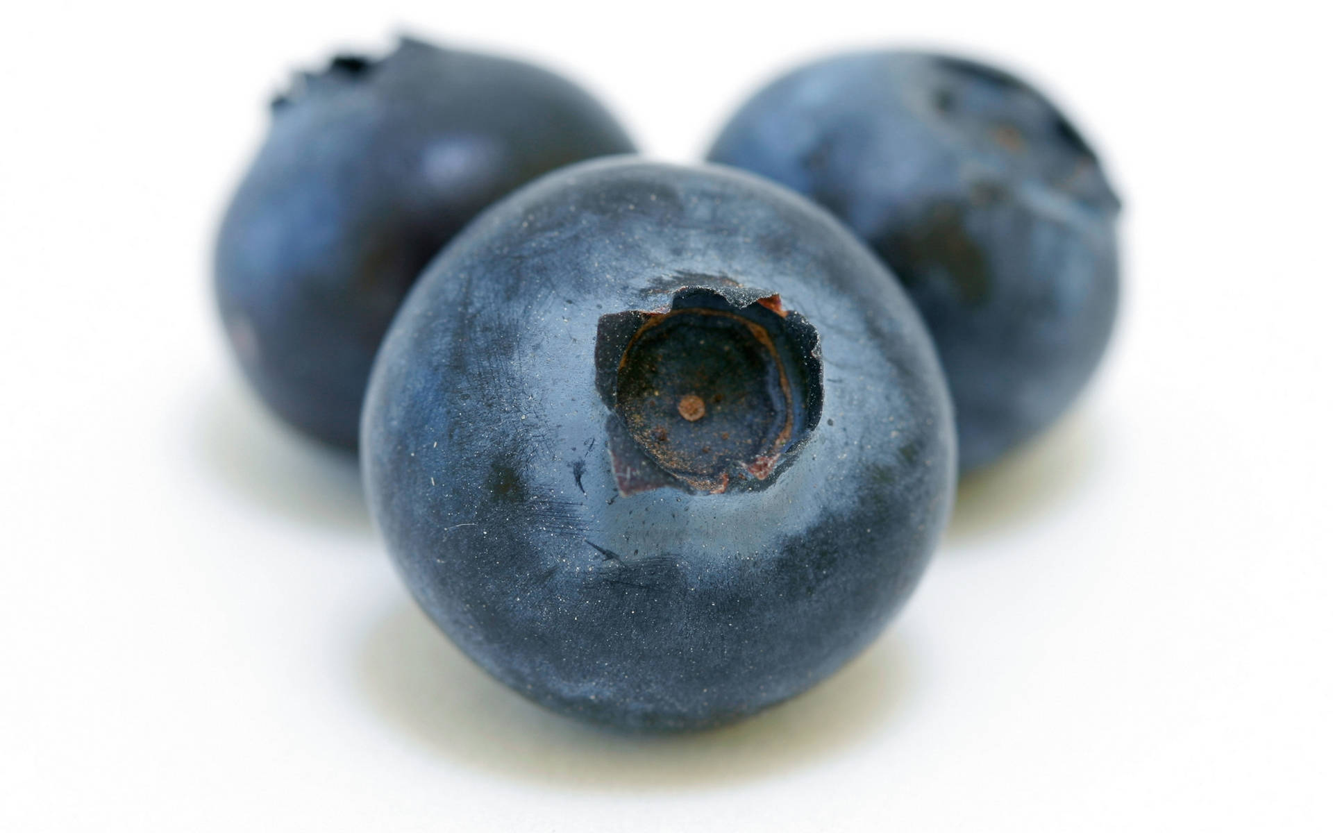 Three Blueberries Close-up Background