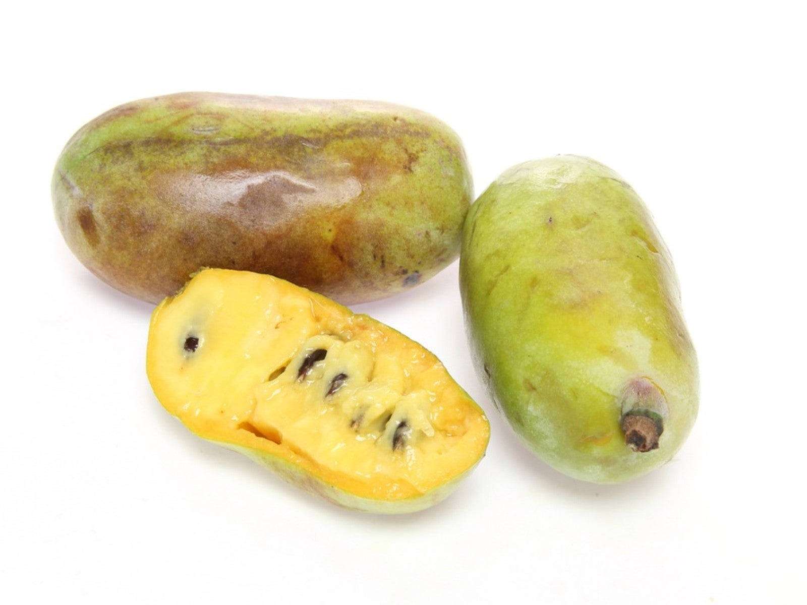 Three Delicious Pawpaw Fruit Background