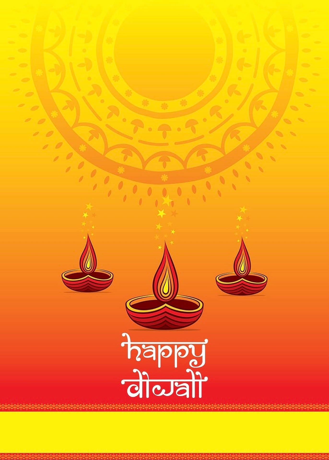 Three Diyas Diwali