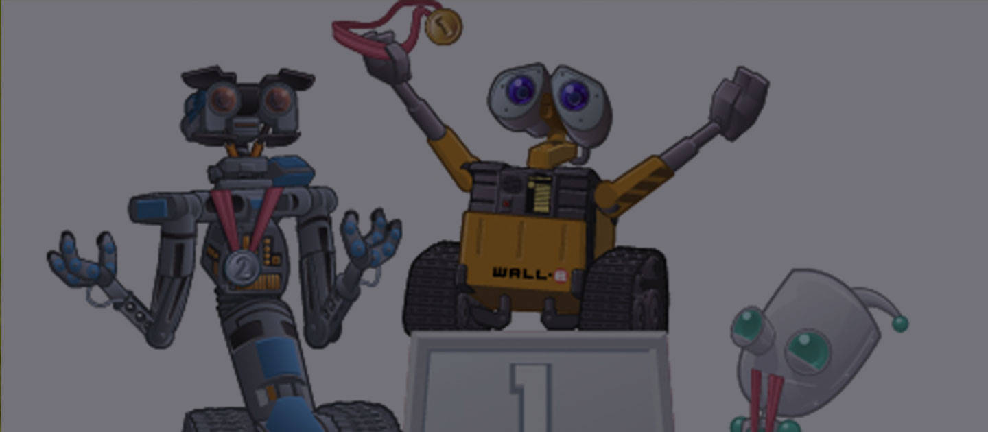 Three Famous Robots Background