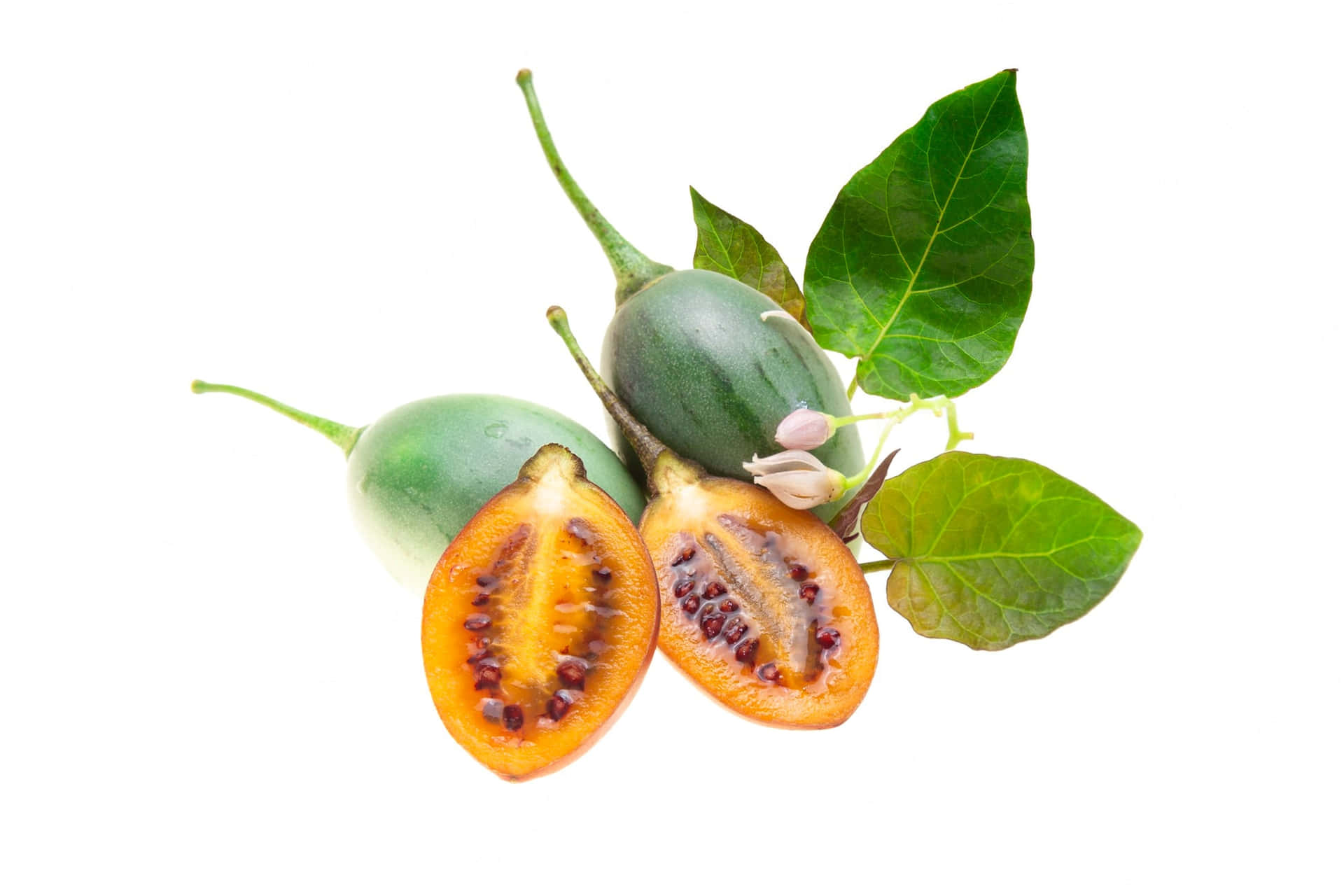 Three Green Tamarillo Fruits Photography Background