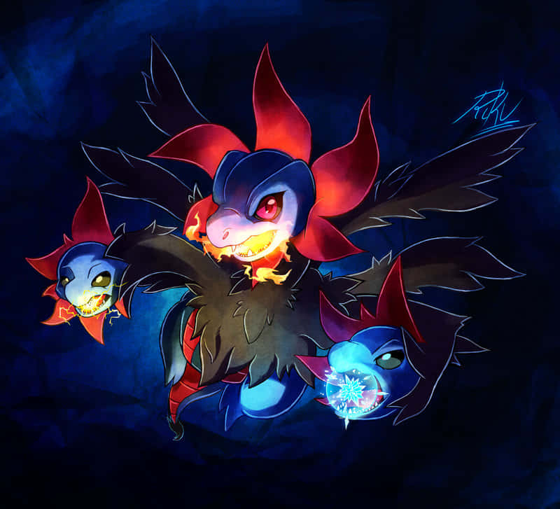 Three-headed Pokémon Hydreigon