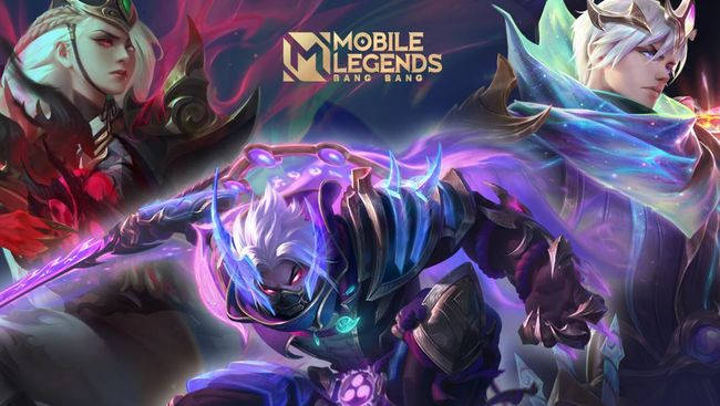 Three Heroes And Mobile Legends Logo Background
