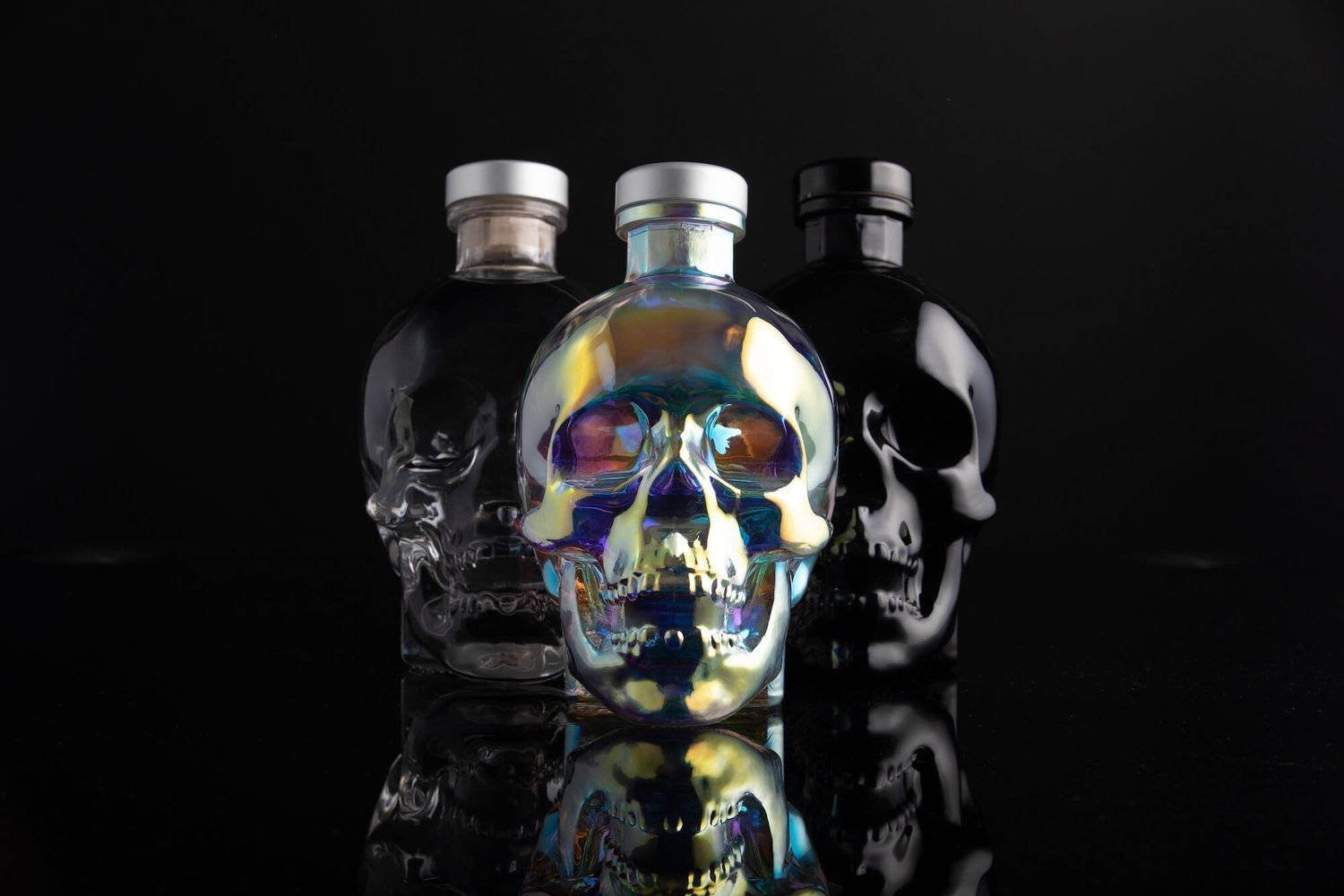 Three Kinds Of Crystal Head Vodka Background