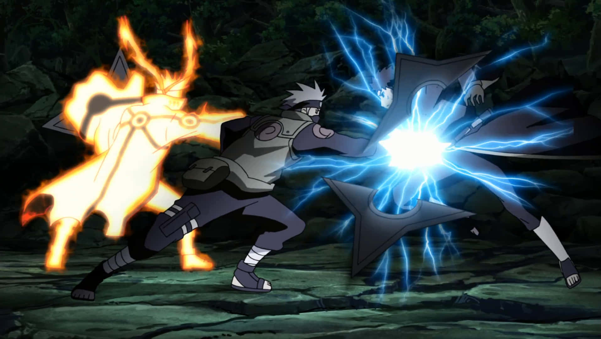 Three Legendary Ninjas Background