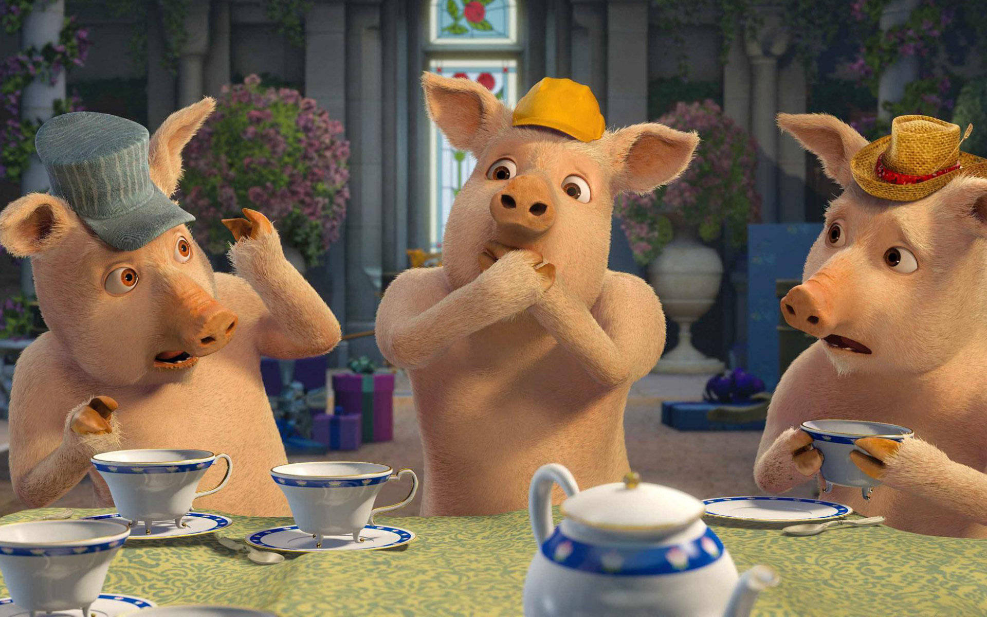 Three Little Pigs From Shrek The Third Background